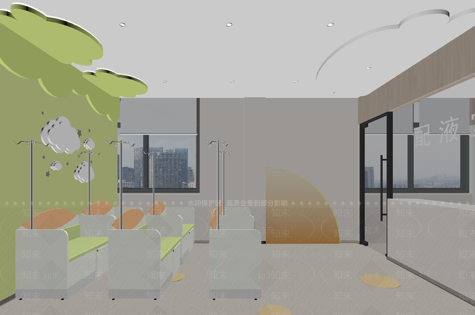 现代医院SU模型下载【ID:1176434481】