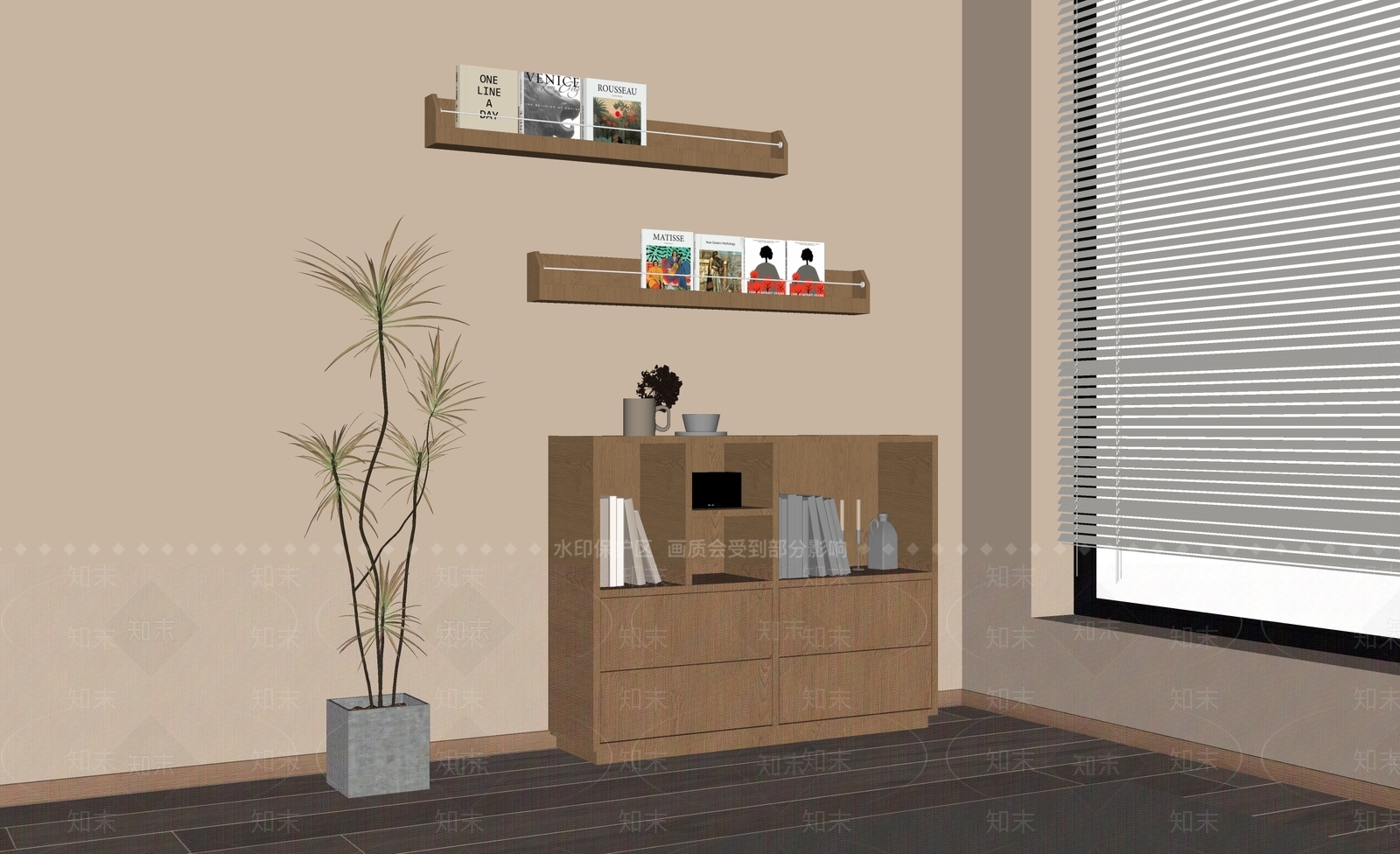 侘寂置物架SU模型下载【ID:1176442535】