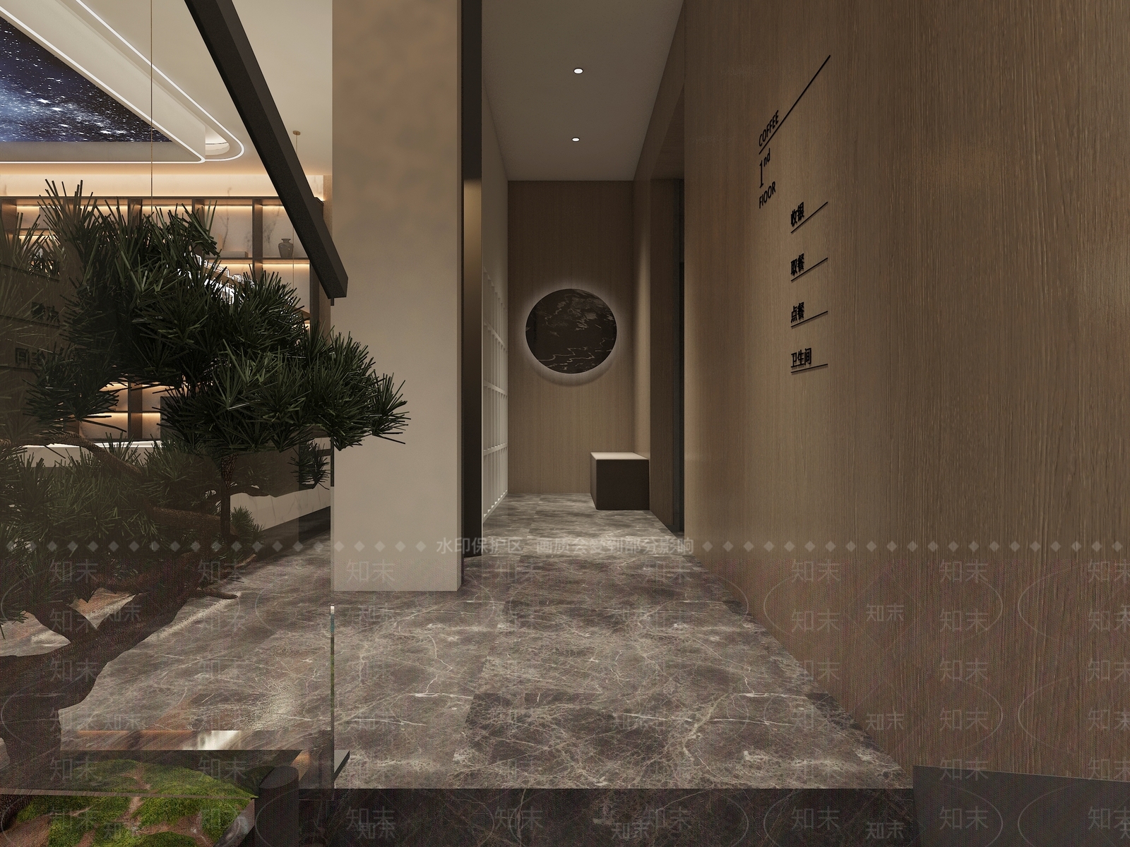 现代轻奢足浴店3D模型下载【ID:1176443439】