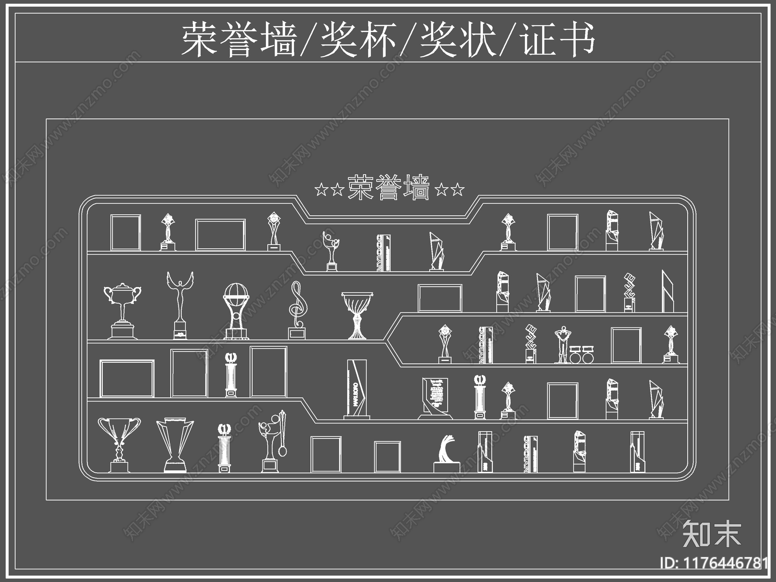 现代背景墙cad施工图下载【ID:1176446781】