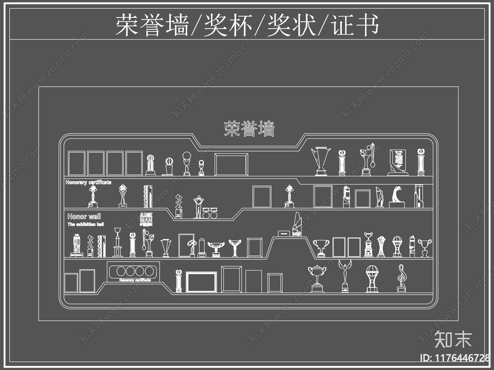 现代背景墙cad施工图下载【ID:1176446728】