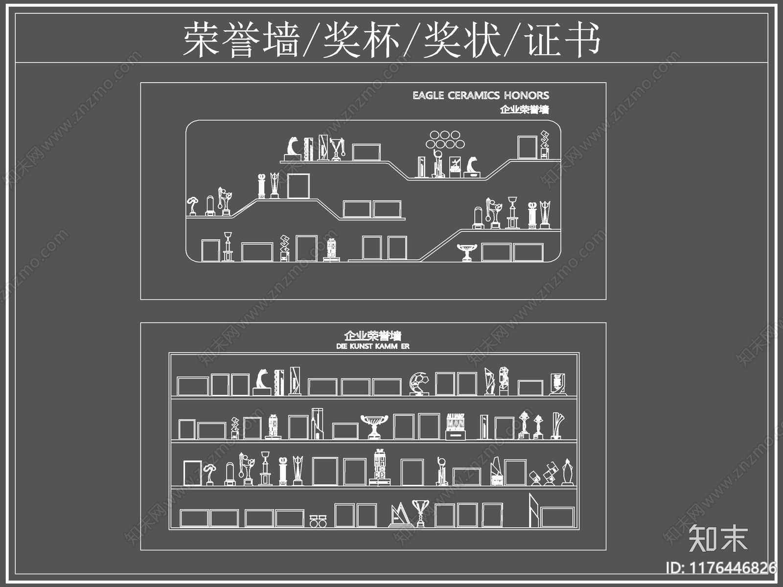 现代背景墙cad施工图下载【ID:1176446826】