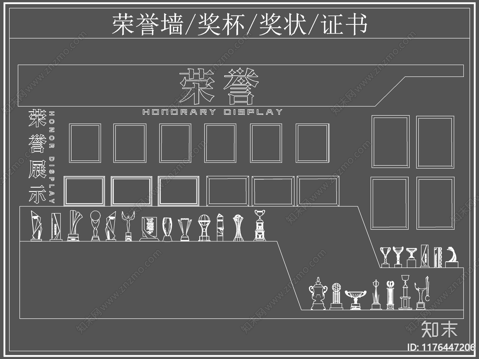 现代背景墙cad施工图下载【ID:1176447206】