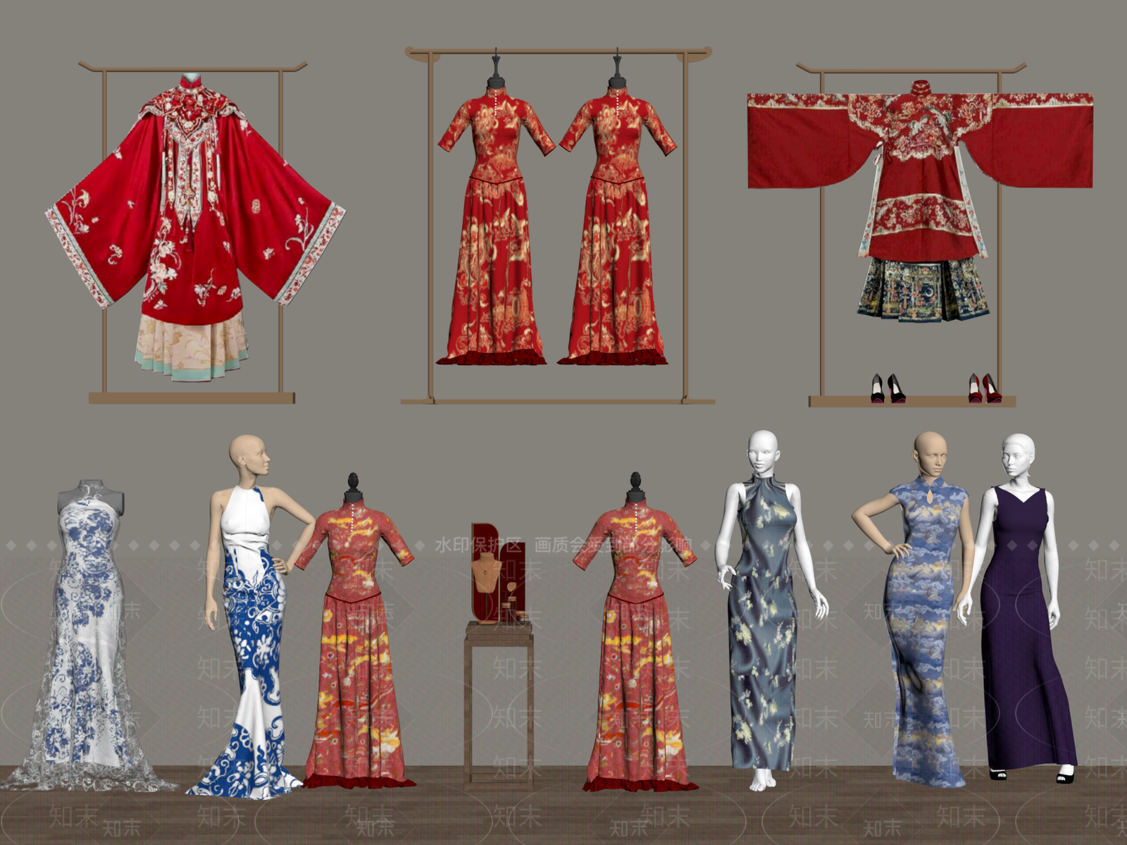 衣服SU模型下载【ID:1176452016】