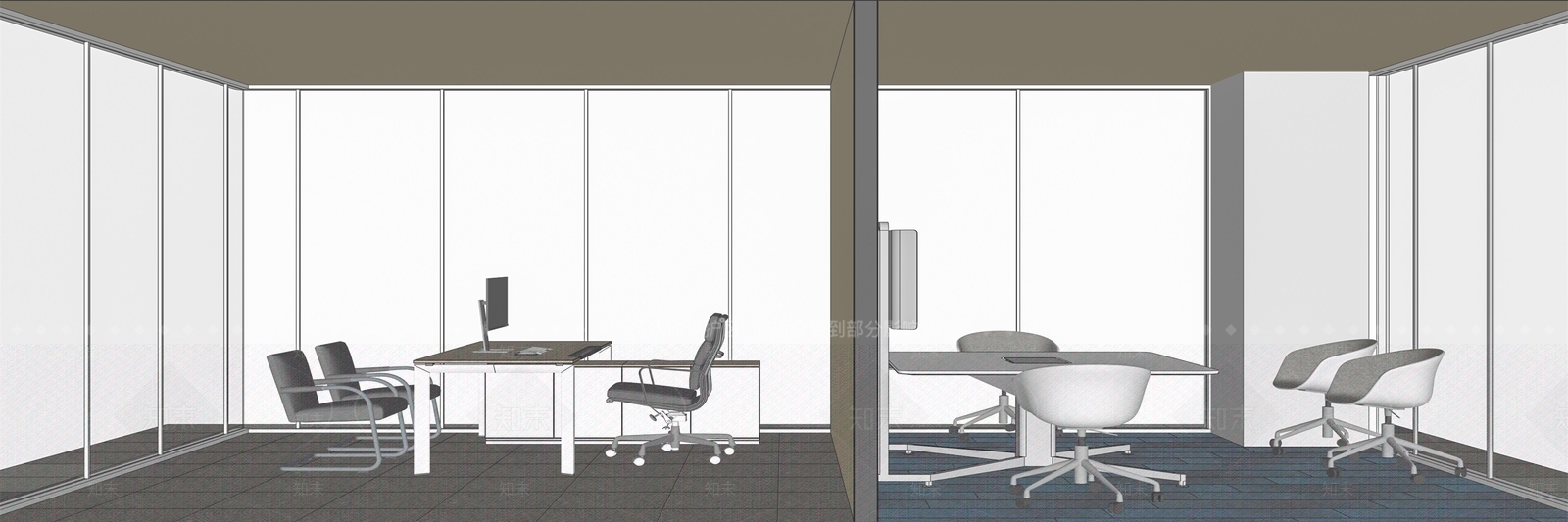 现代会议室SU模型下载【ID:1176452782】