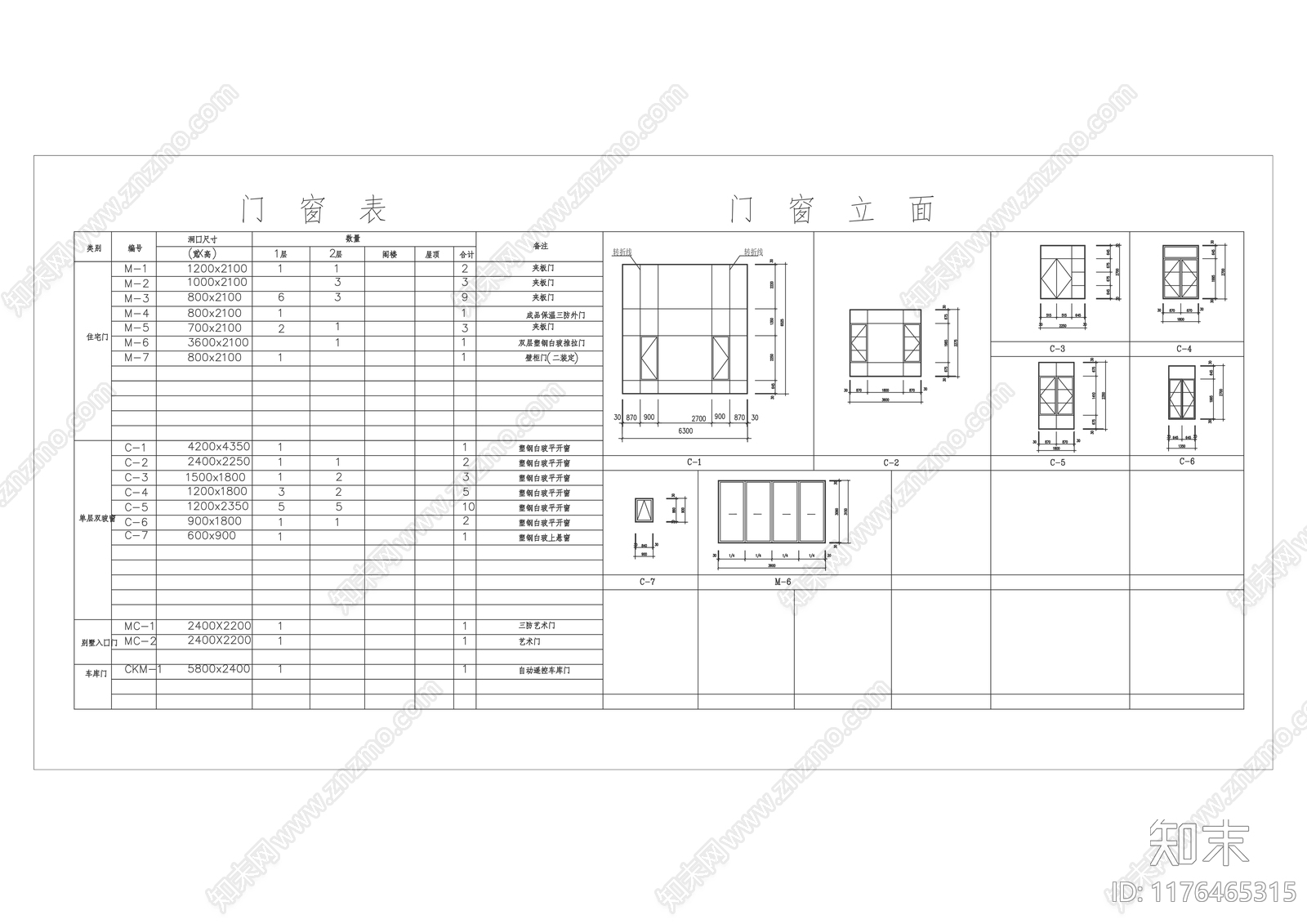 欧式别墅建筑cad施工图下载【ID:1176465315】