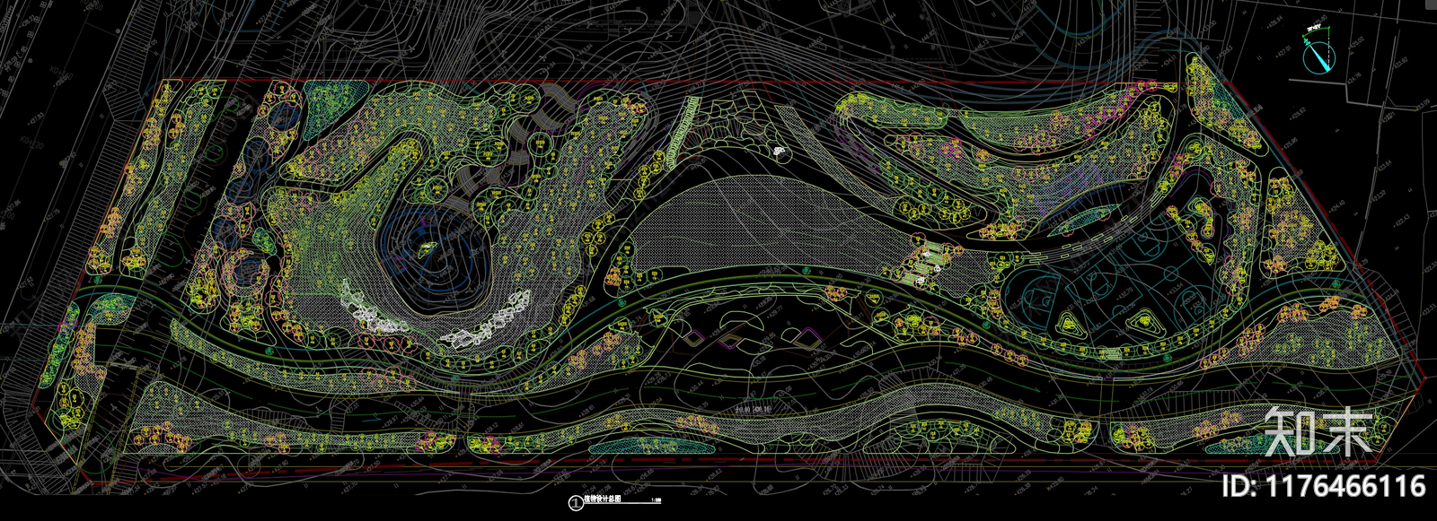 现代公园景观施工图下载【ID:1176466116】