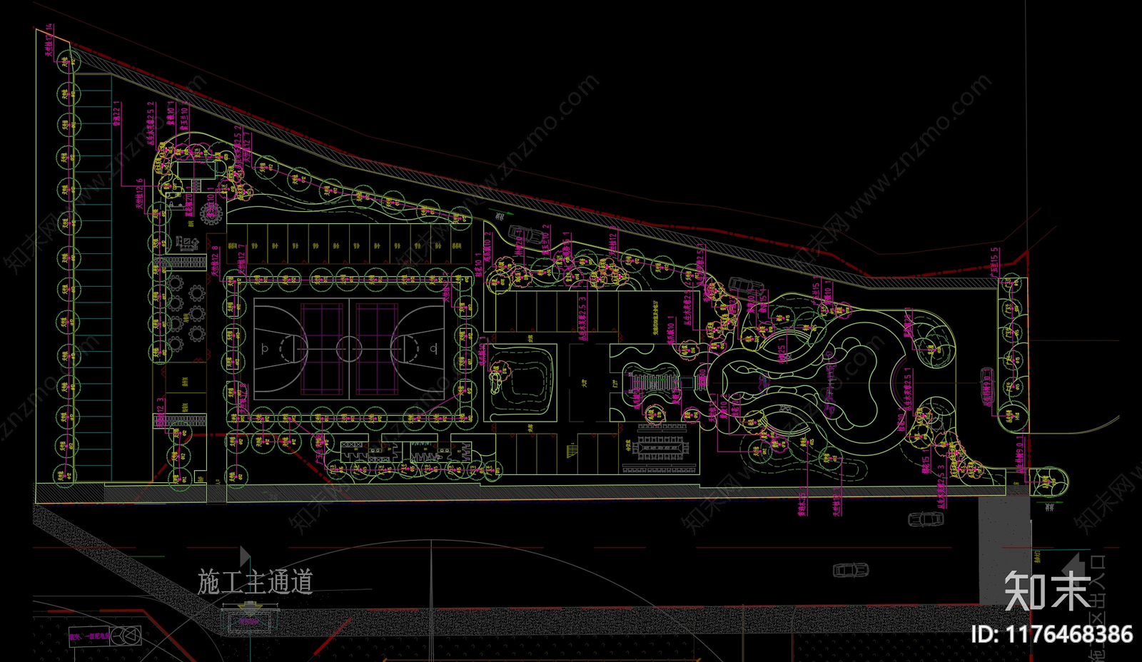 现代办公景观cad施工图下载【ID:1176468386】