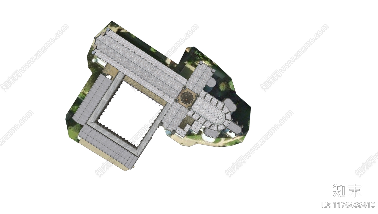 欧式教堂建筑SU模型下载【ID:1176468410】