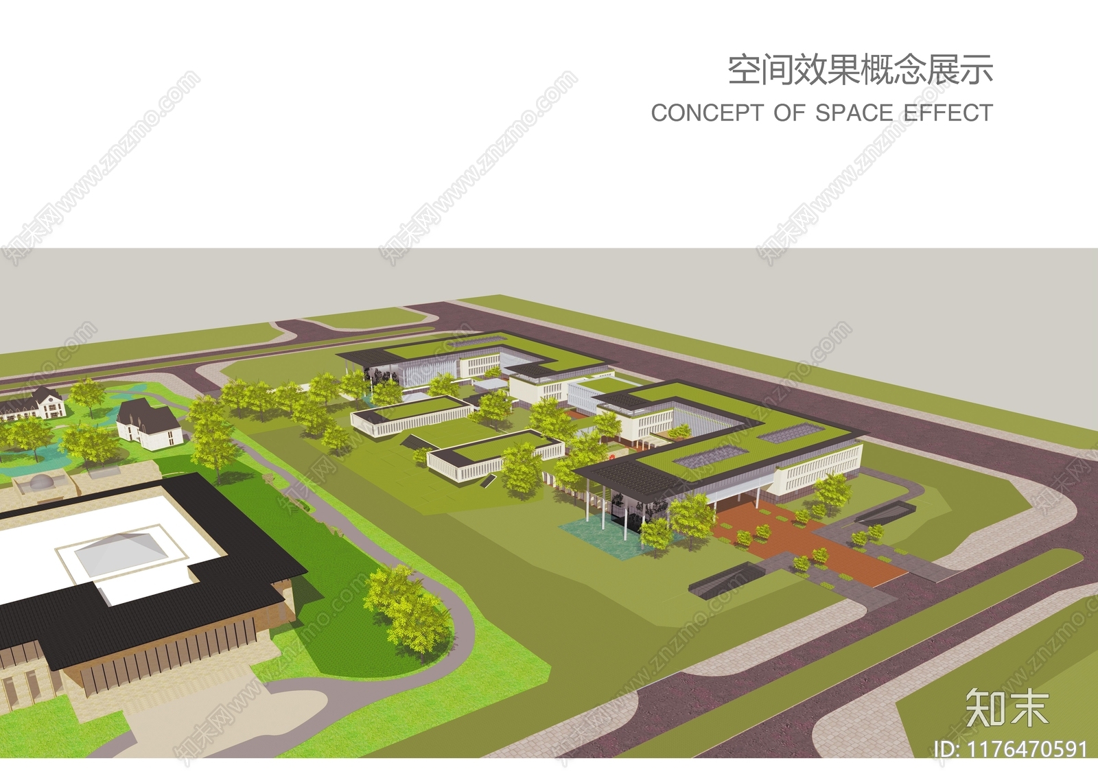 现代新中式办公楼下载【ID:1176470591】