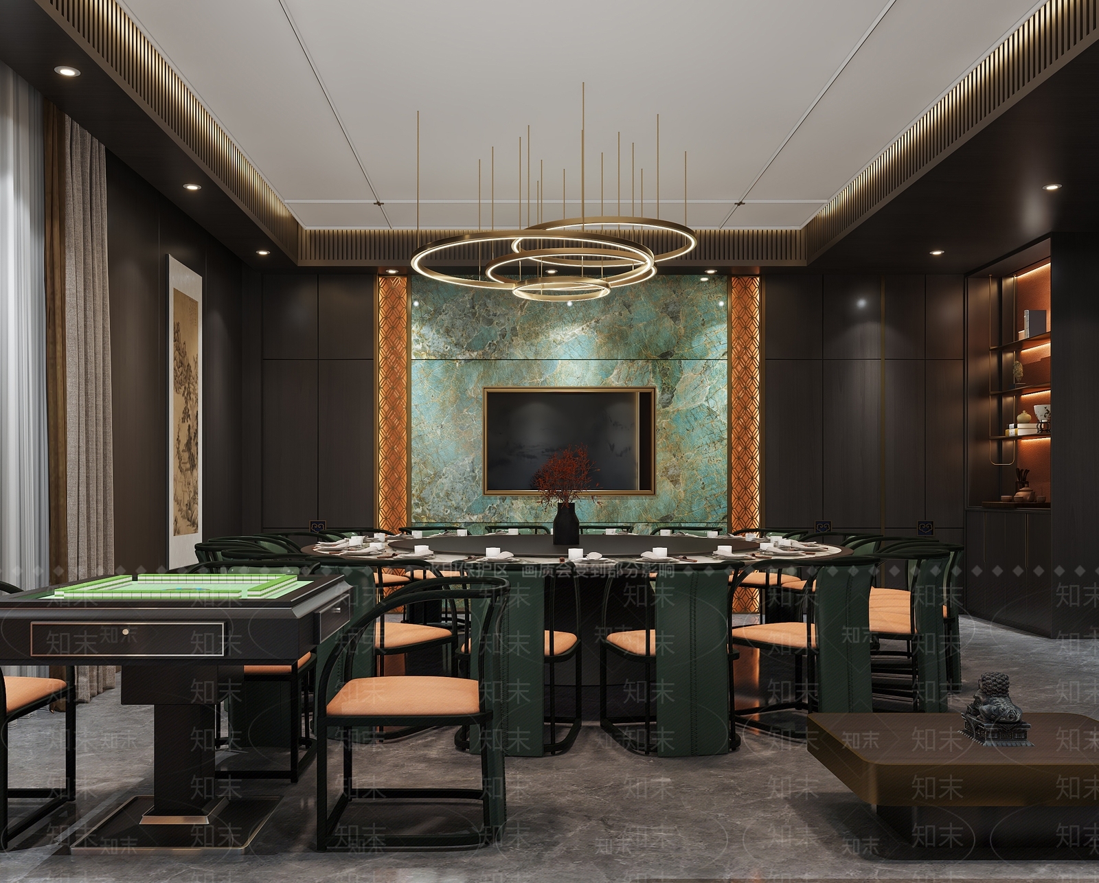 新中式包厢3D模型下载【ID:1176473215】