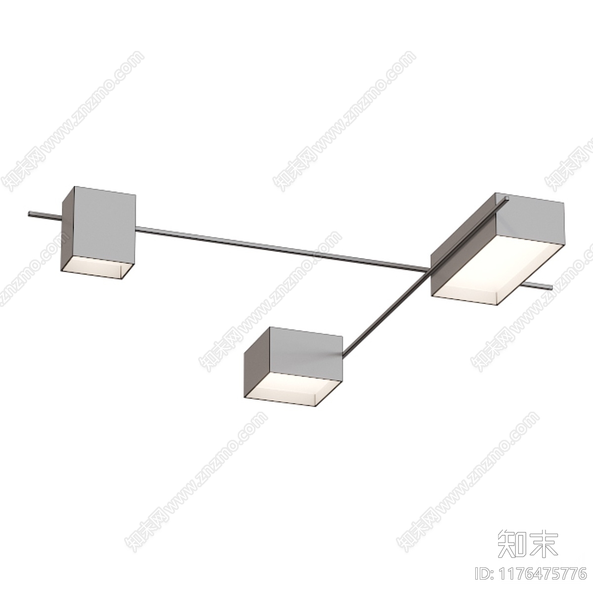 现代极简吸顶灯3D模型下载【ID:1176475776】