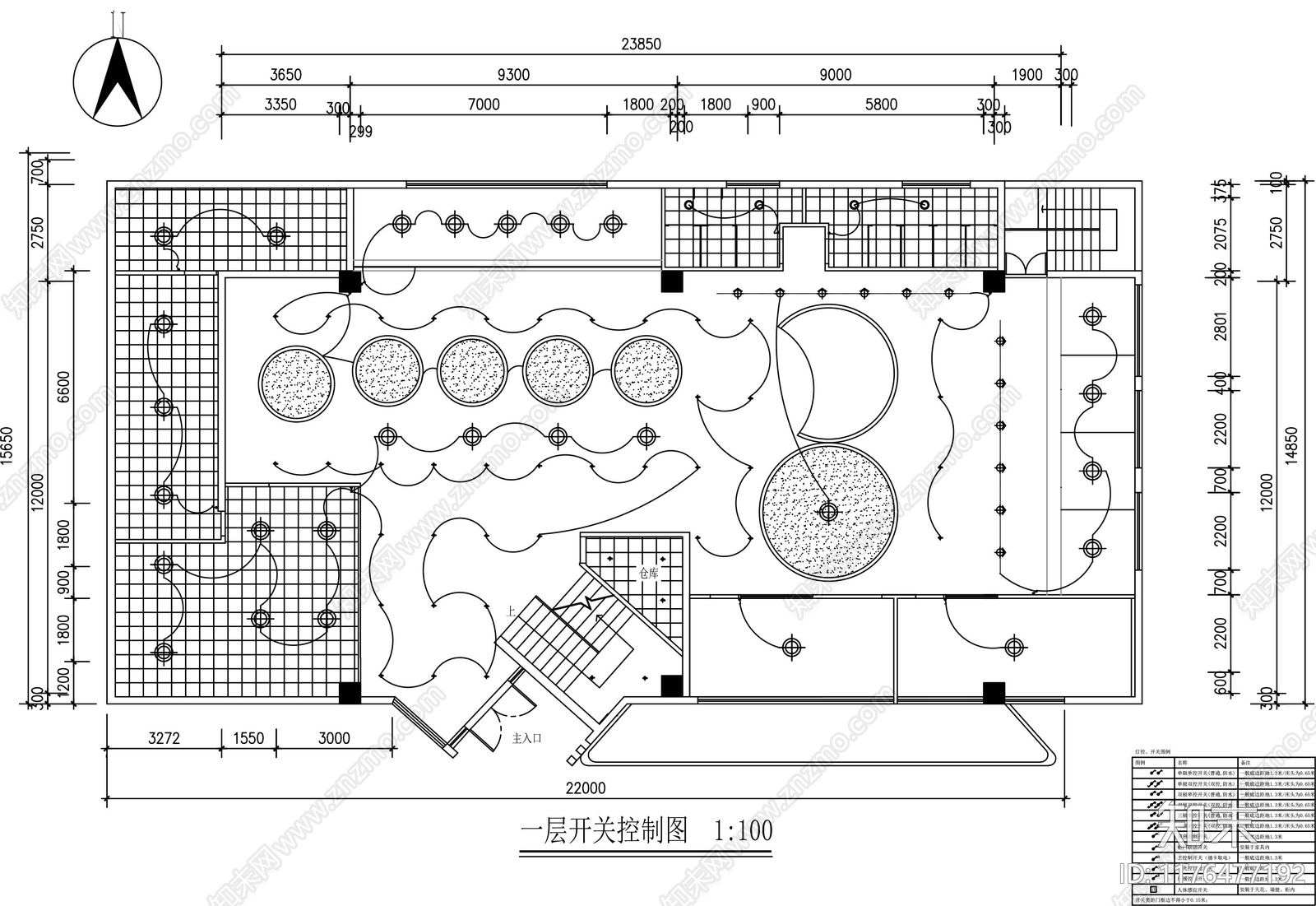 现代西餐厅cad施工图下载【ID:1176477192】