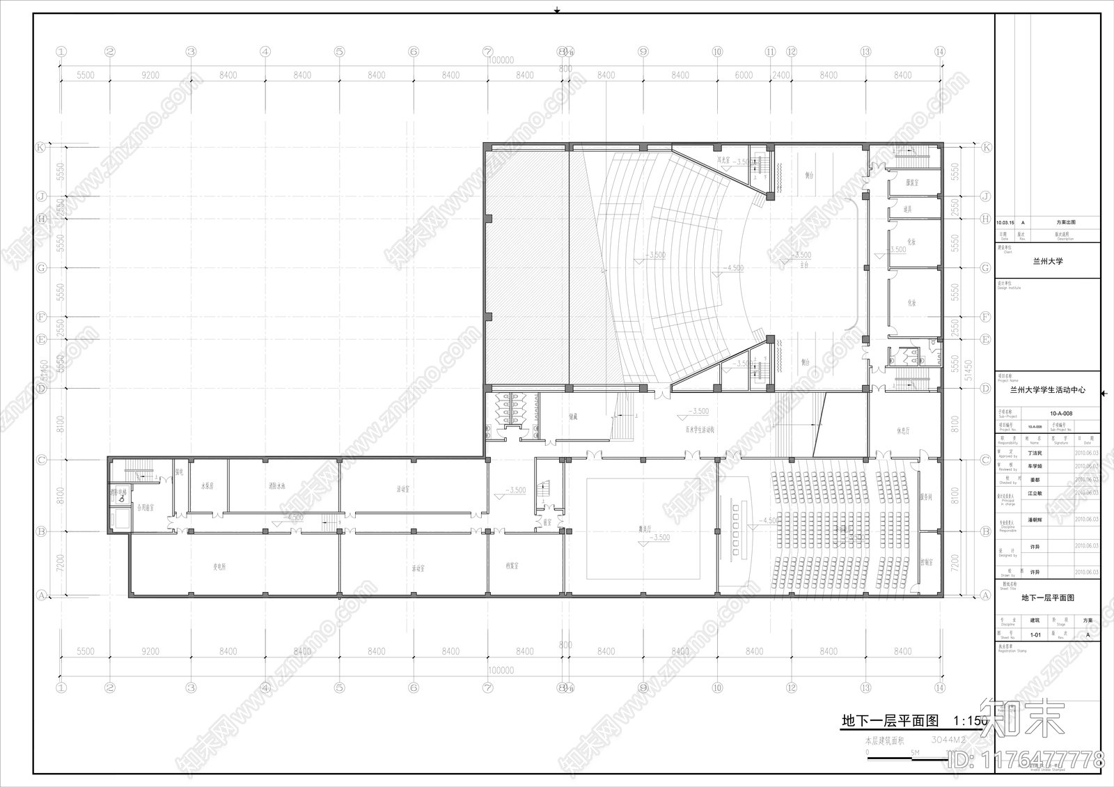 现代学校建筑cad施工图下载【ID:1176477778】