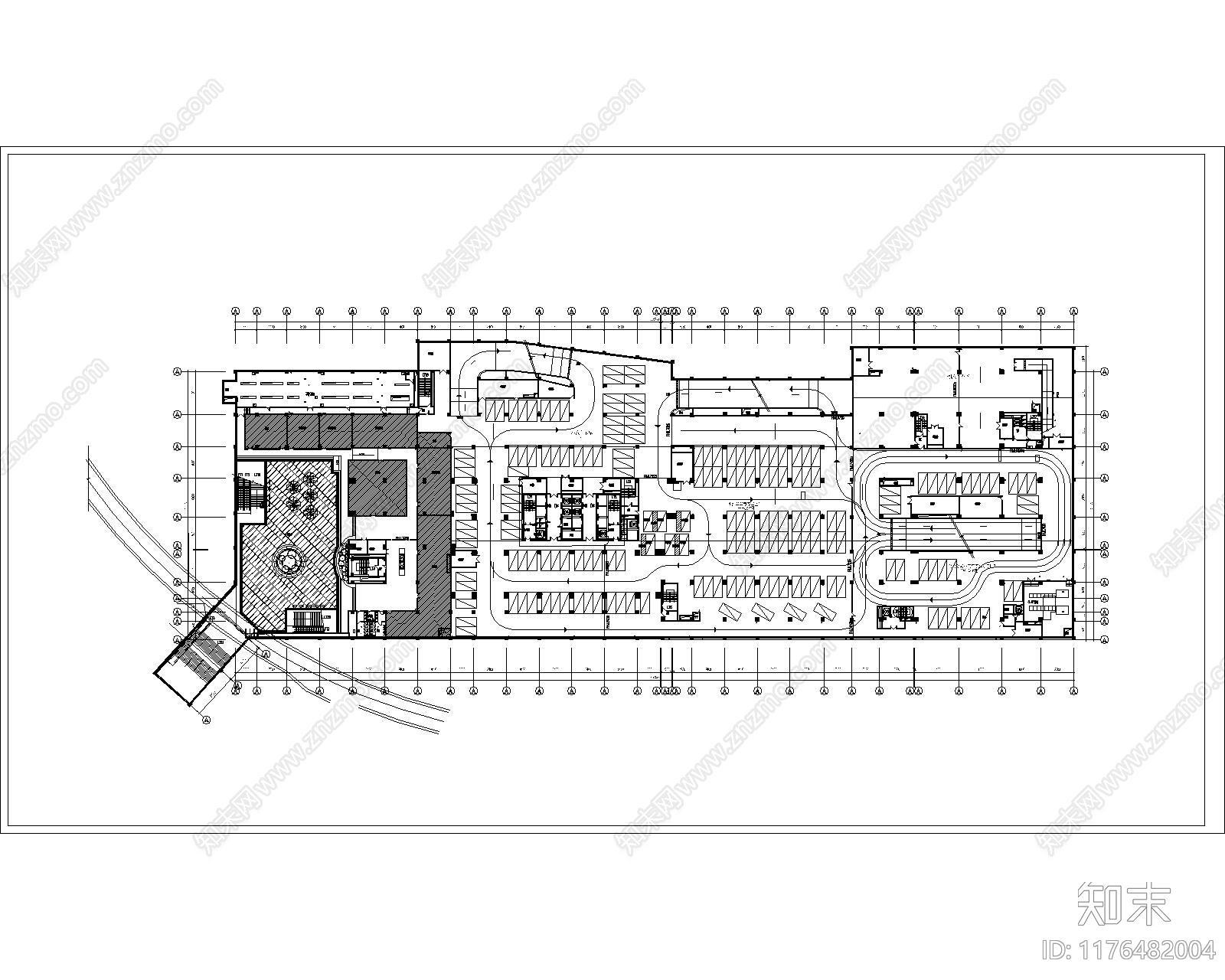 现代整体办公空间cad施工图下载【ID:1176482004】