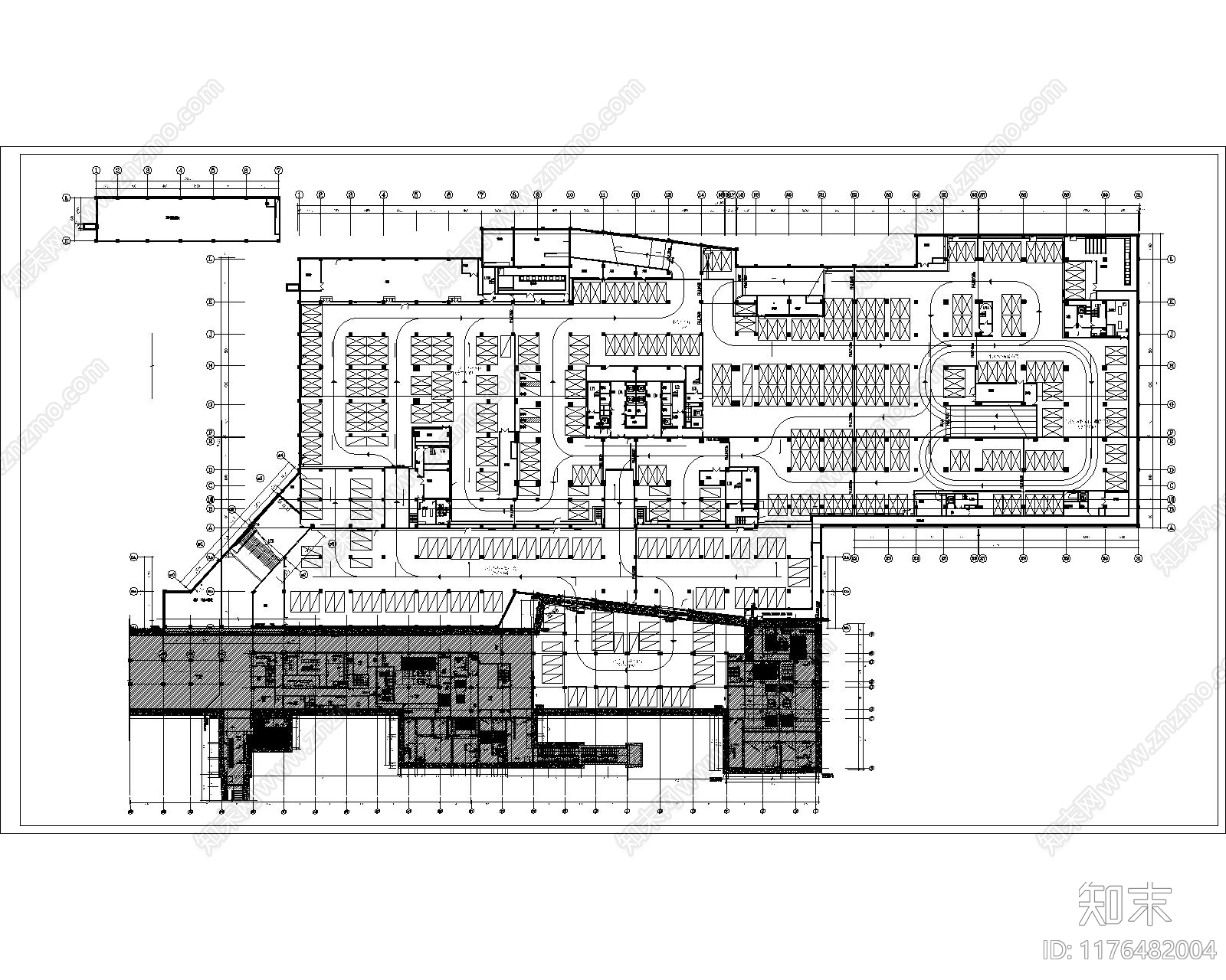 现代整体办公空间施工图下载【ID:1176482004】