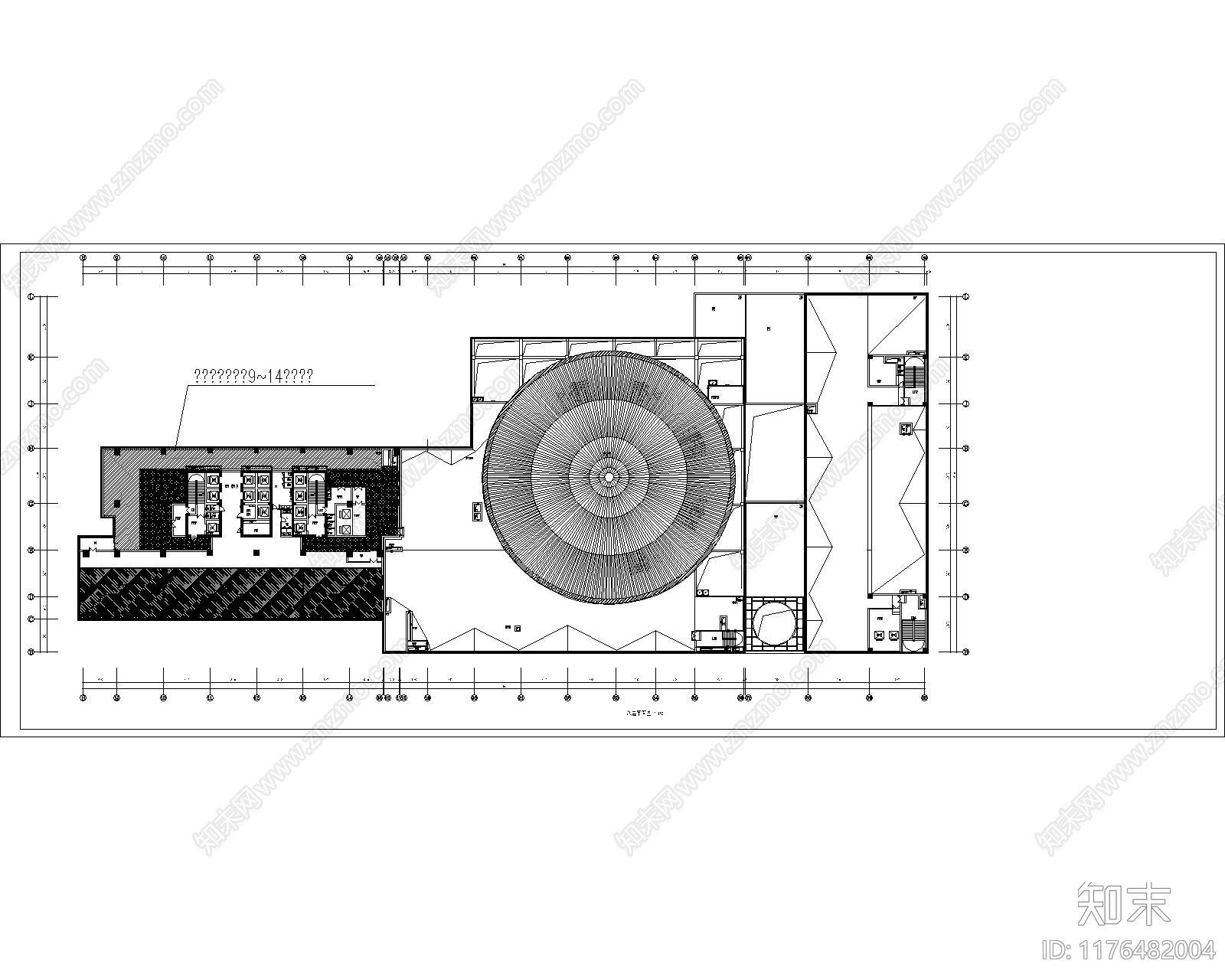 现代整体办公空间cad施工图下载【ID:1176482004】