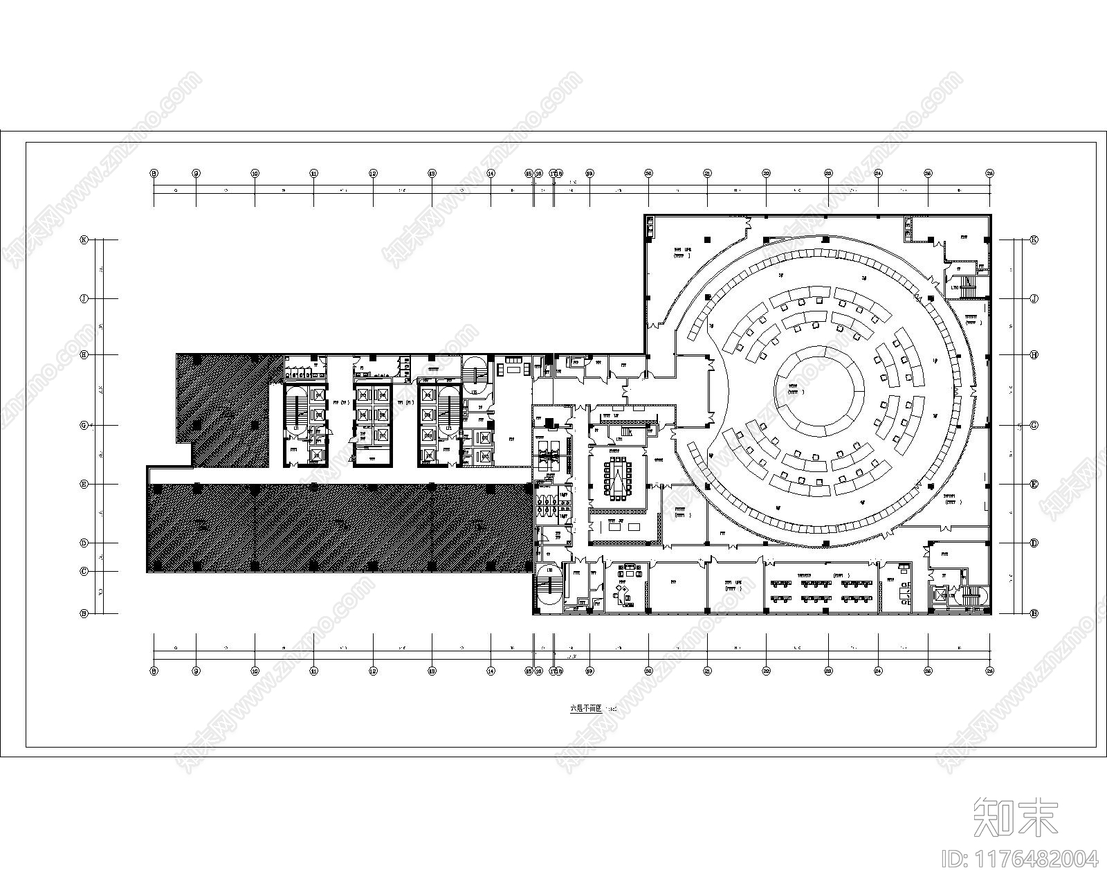现代整体办公空间cad施工图下载【ID:1176482004】