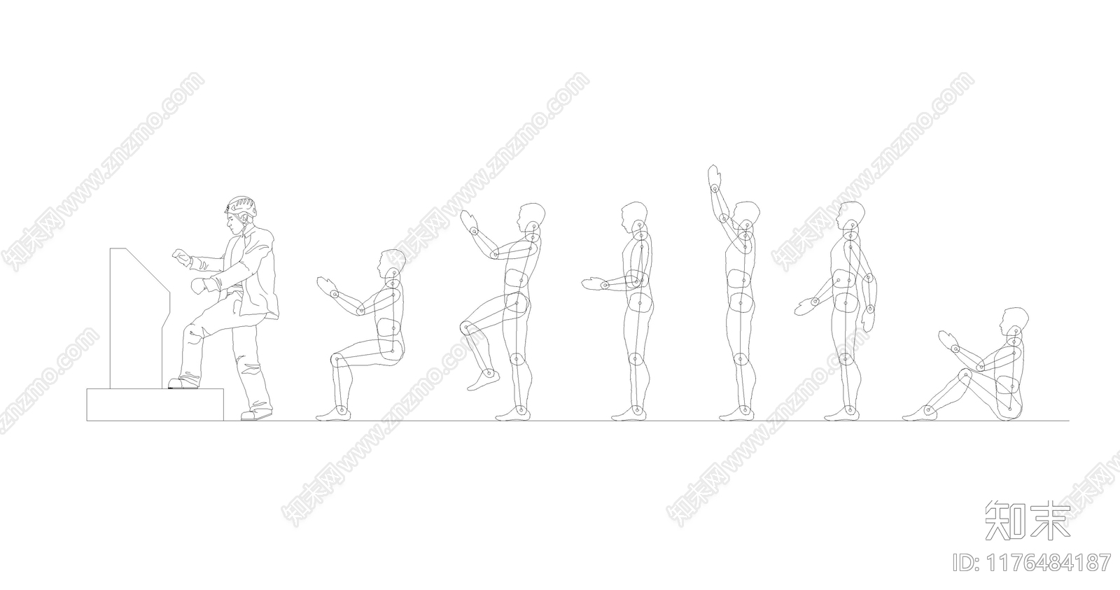 现代人体工程学施工图下载【ID:1176484187】