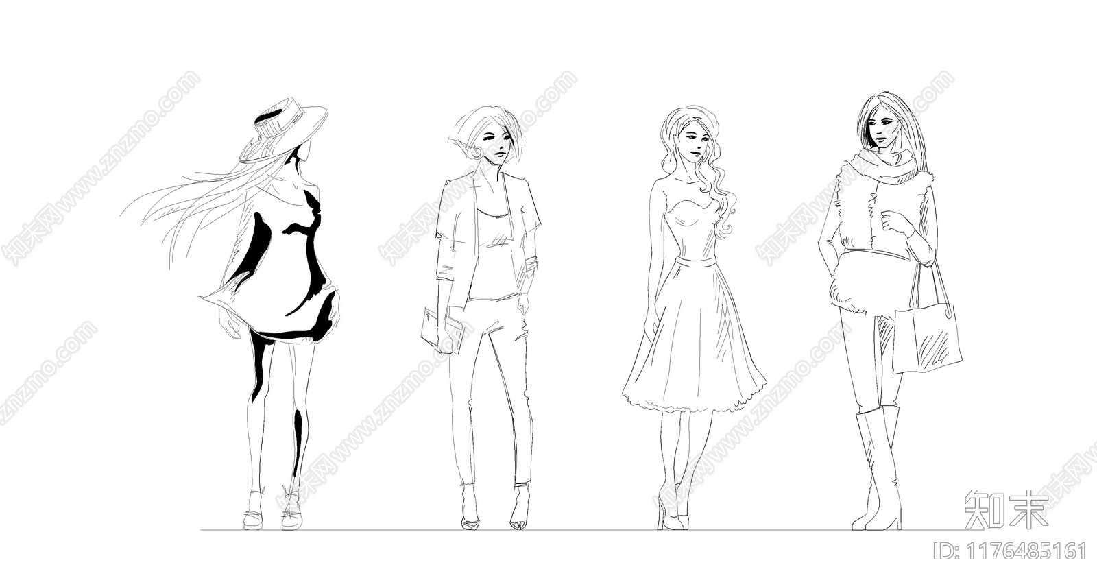 现代人物施工图下载【ID:1176485161】