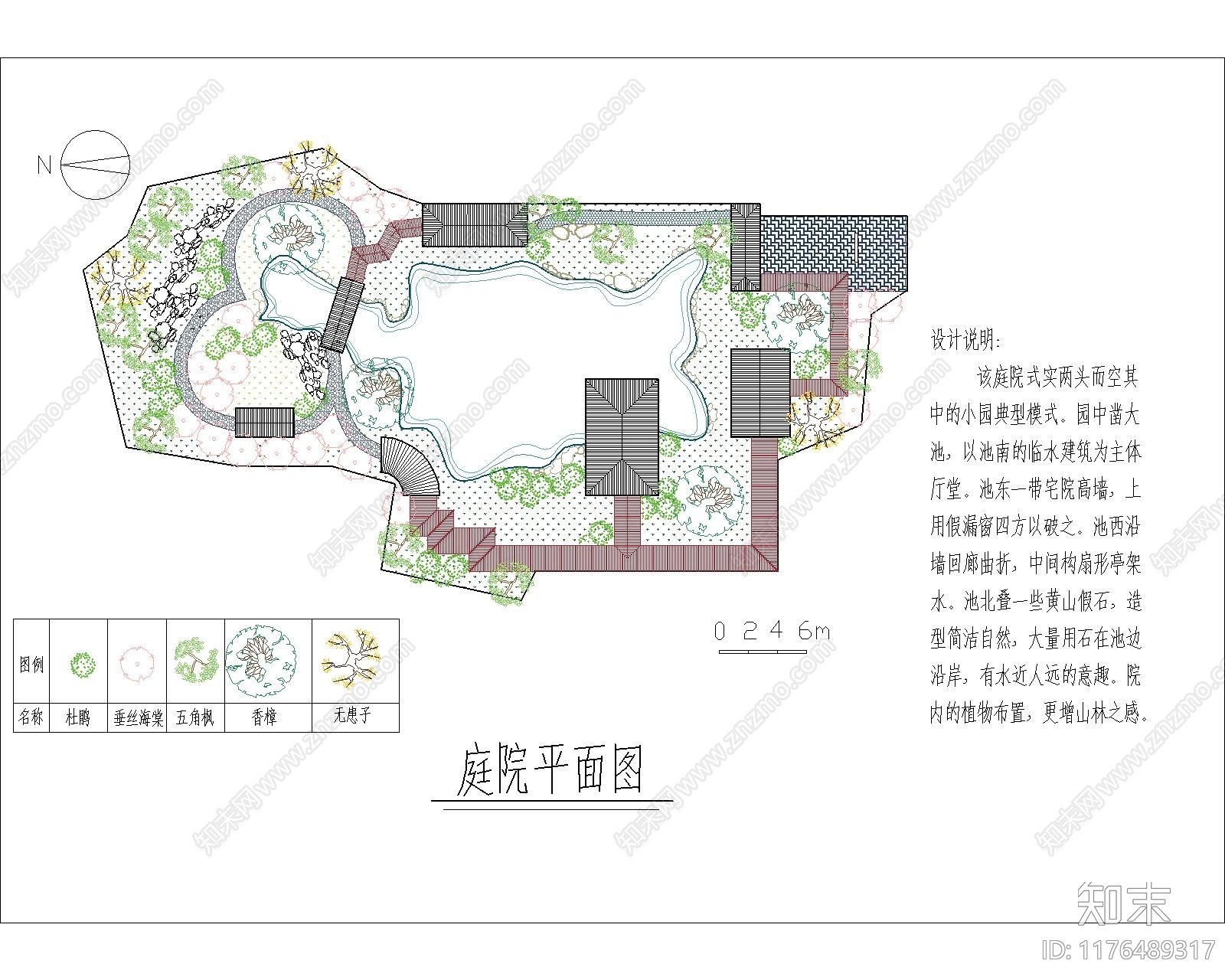 中式庭院施工图下载【ID:1176489317】