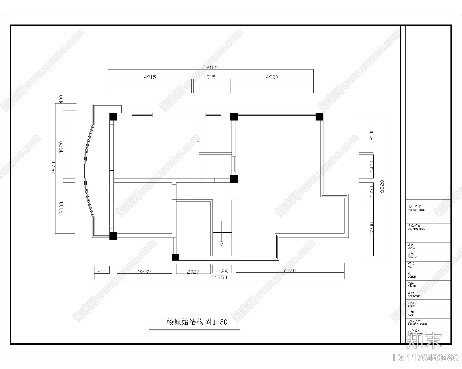 平层cad施工图下载【ID:1176490490】