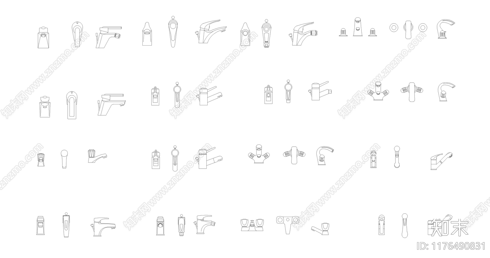 现代卫浴设施施工图下载【ID:1176490831】