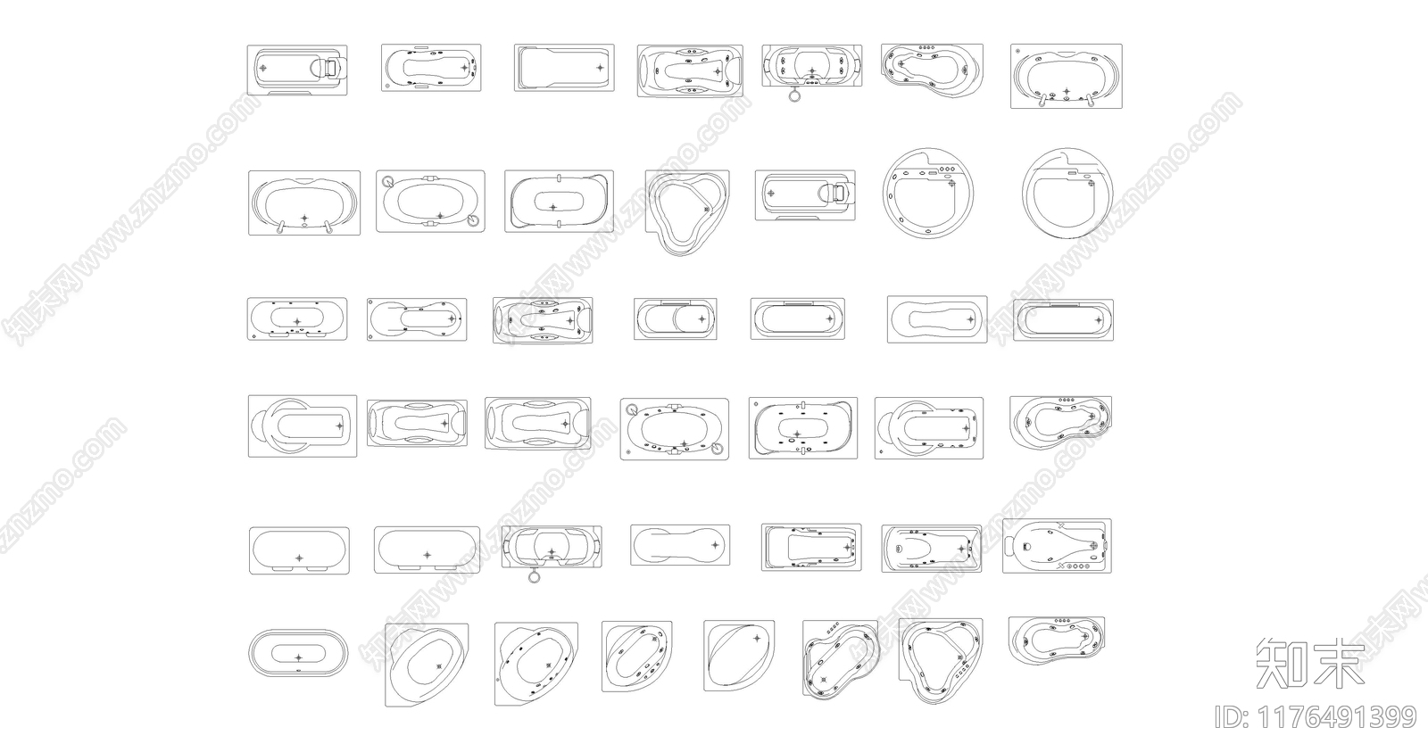 现代卫浴设施施工图下载【ID:1176491399】