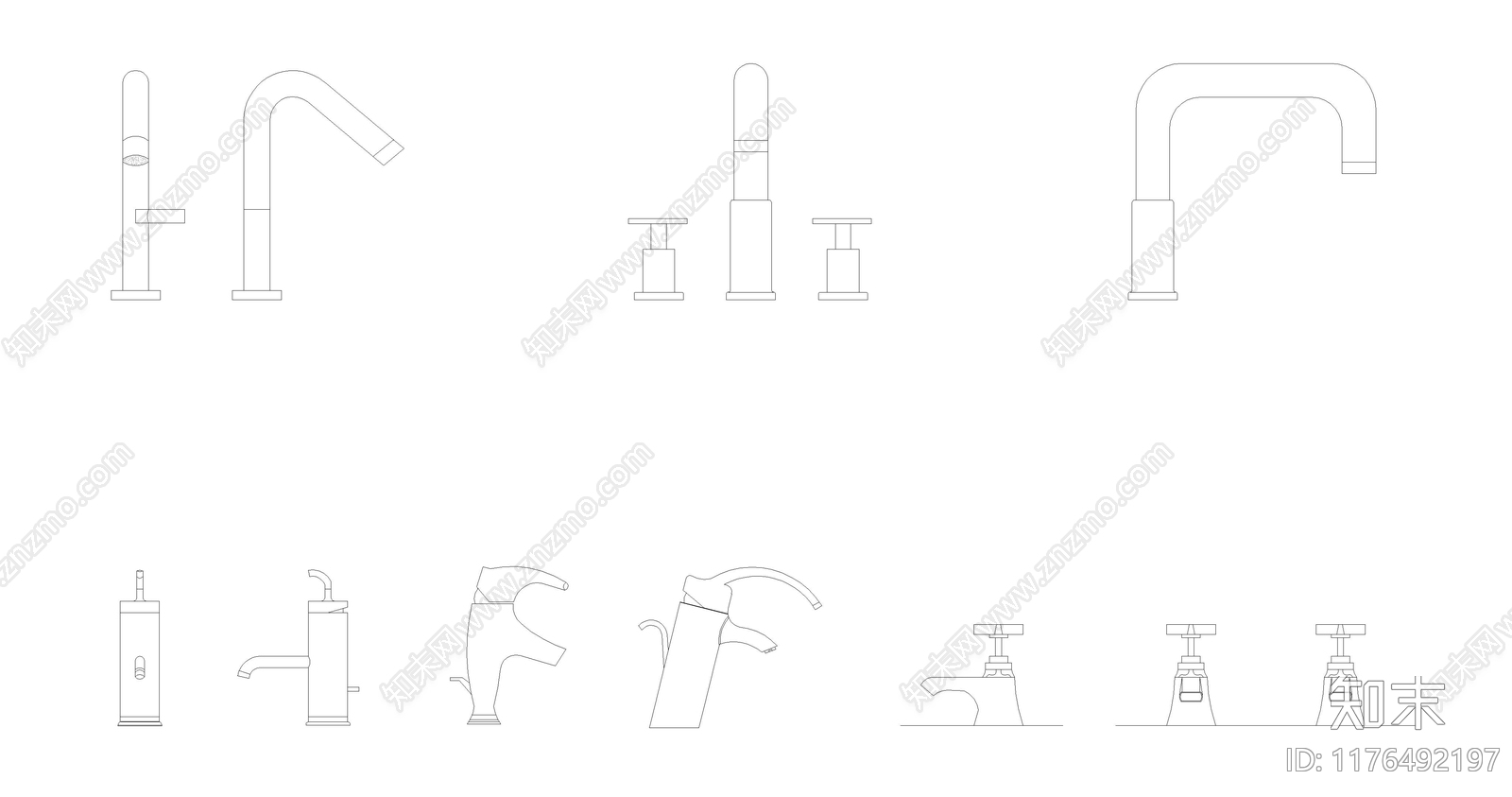 现代卫浴设施施工图下载【ID:1176492197】
