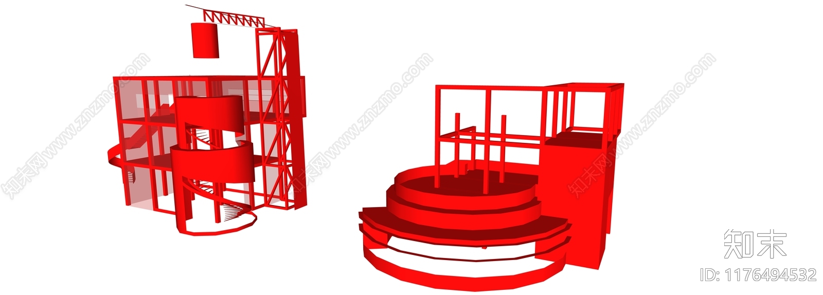 现代轻奢其他景观小建筑SU模型下载【ID:1176494532】