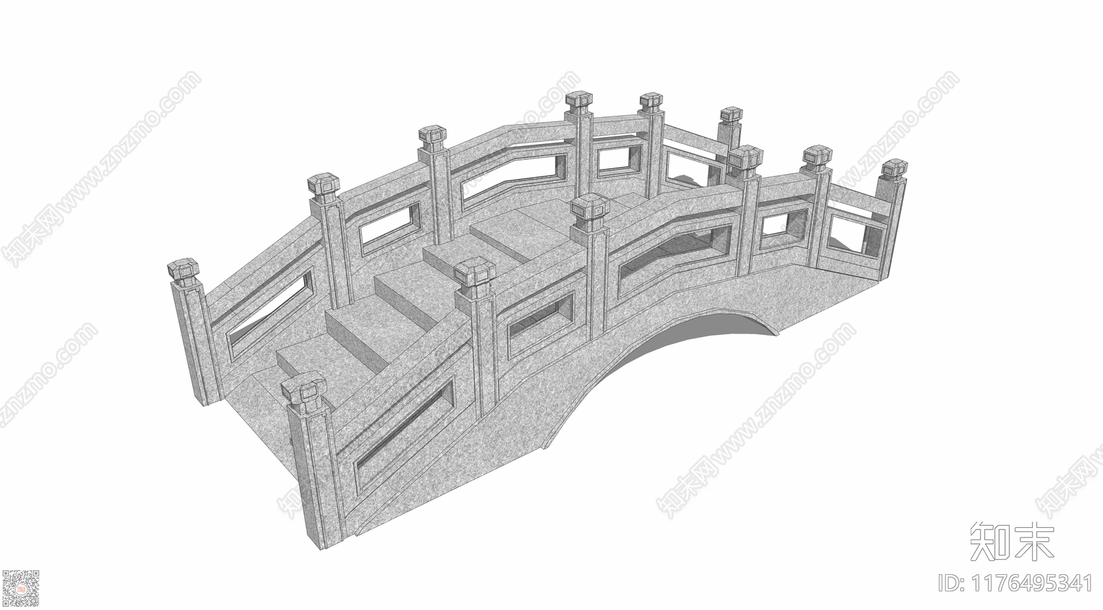 中式大桥SU模型下载【ID:1176495341】