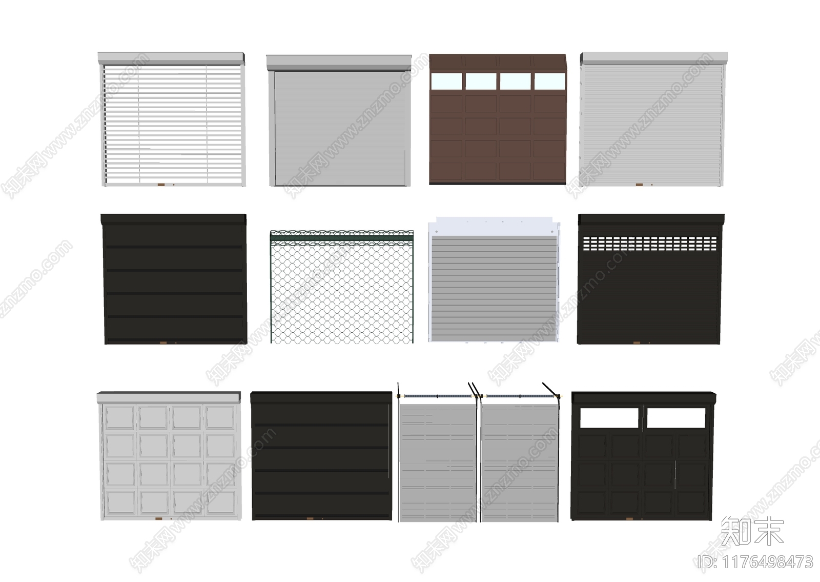 现代卷帘门SU模型下载【ID:1176498473】