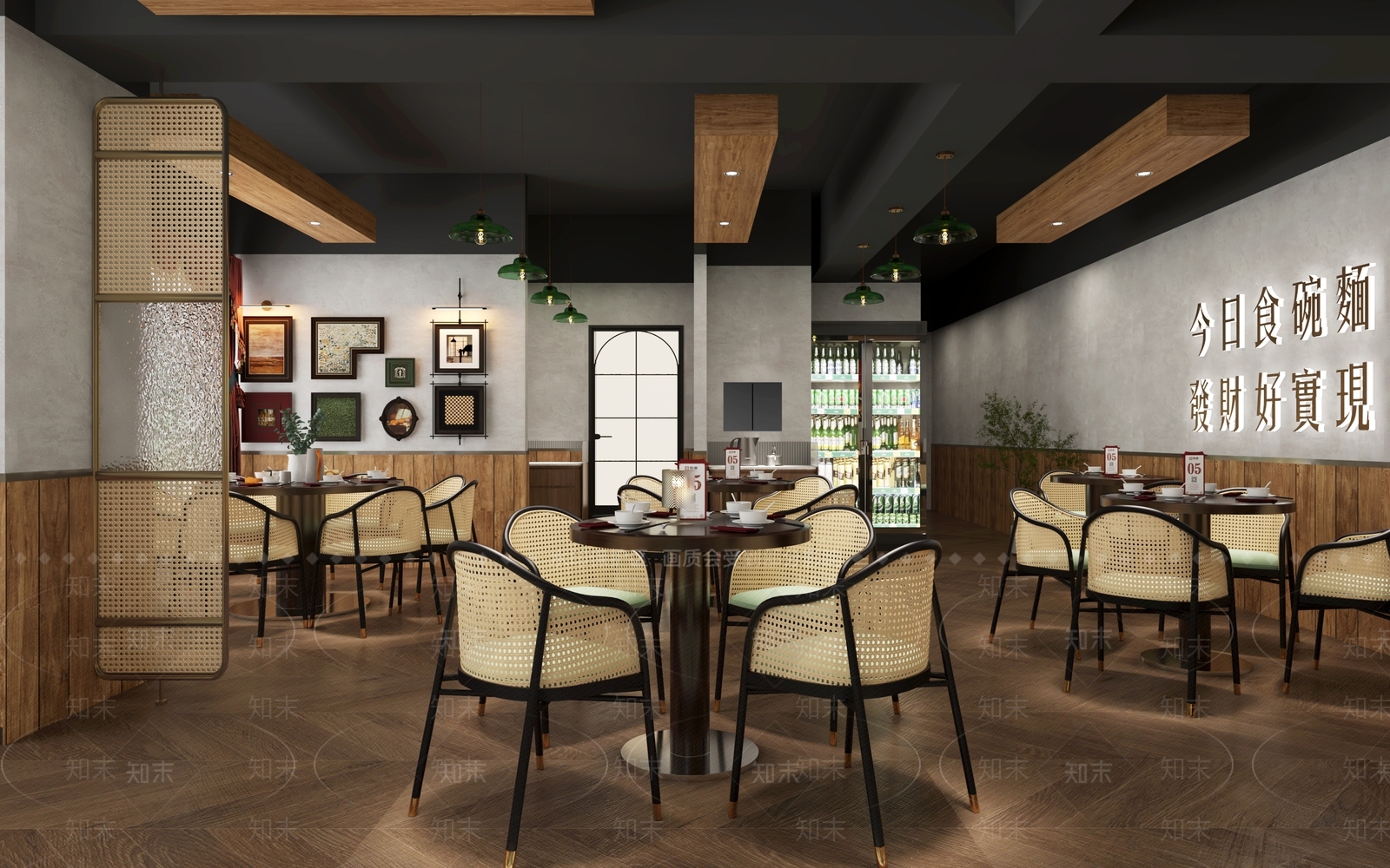 美式简欧茶餐厅3D模型下载【ID:1176500018】
