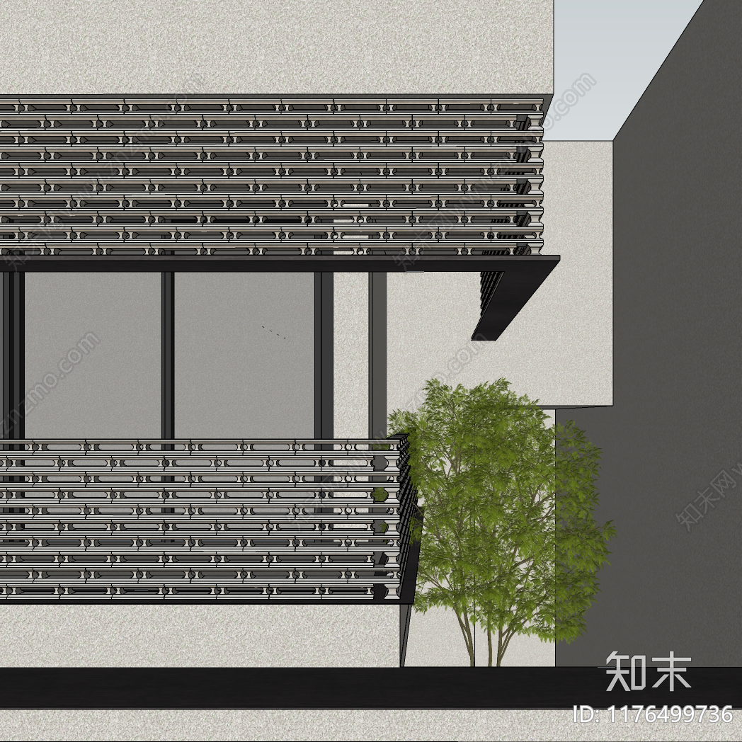 现代其他景观小建筑SU模型下载【ID:1176499736】