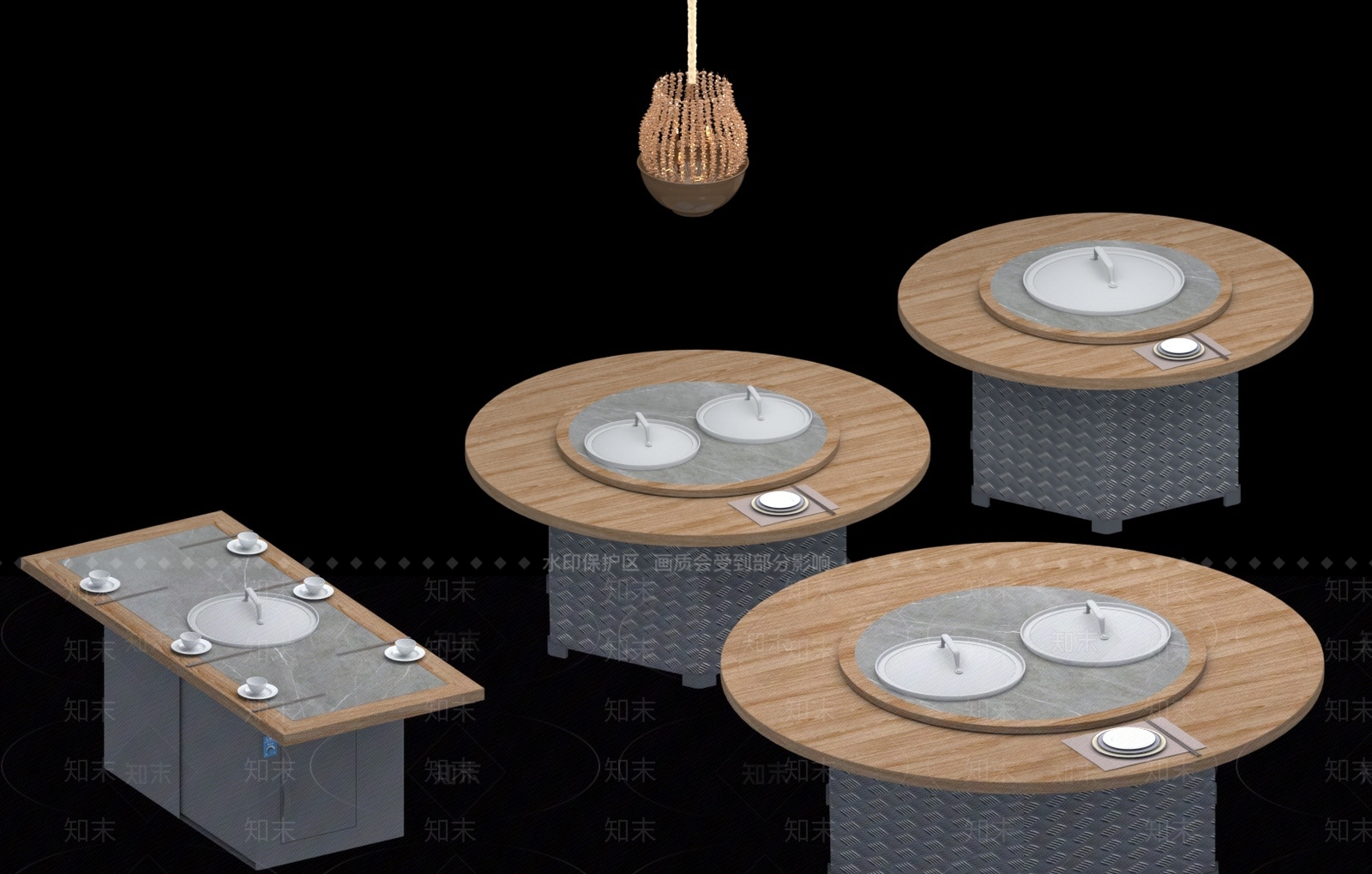 现代餐桌3D模型下载【ID:1176499841】