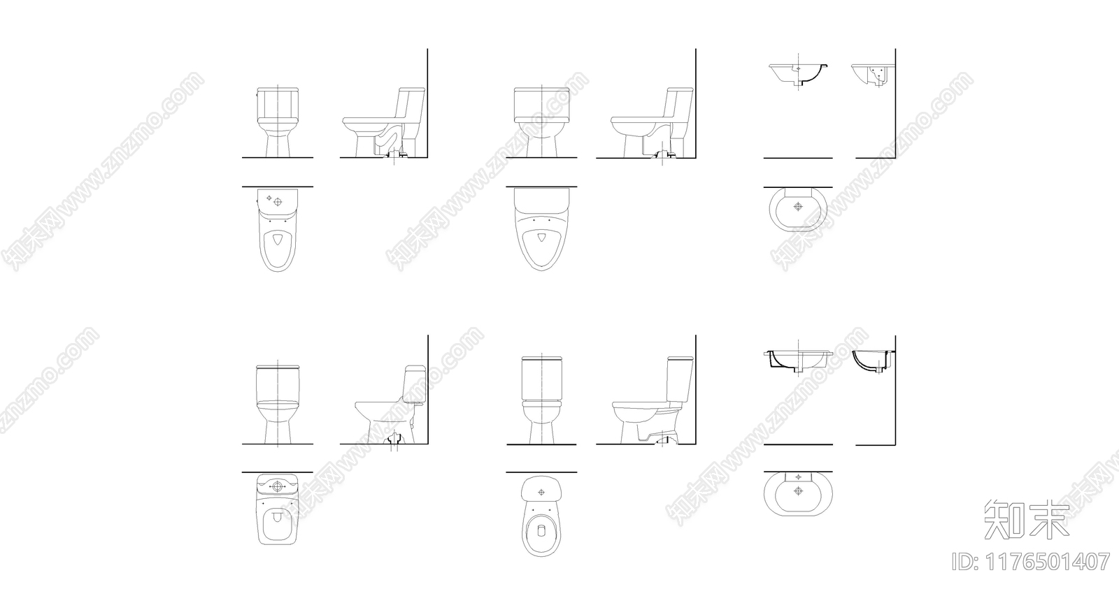 现代卫浴设施施工图下载【ID:1176501407】