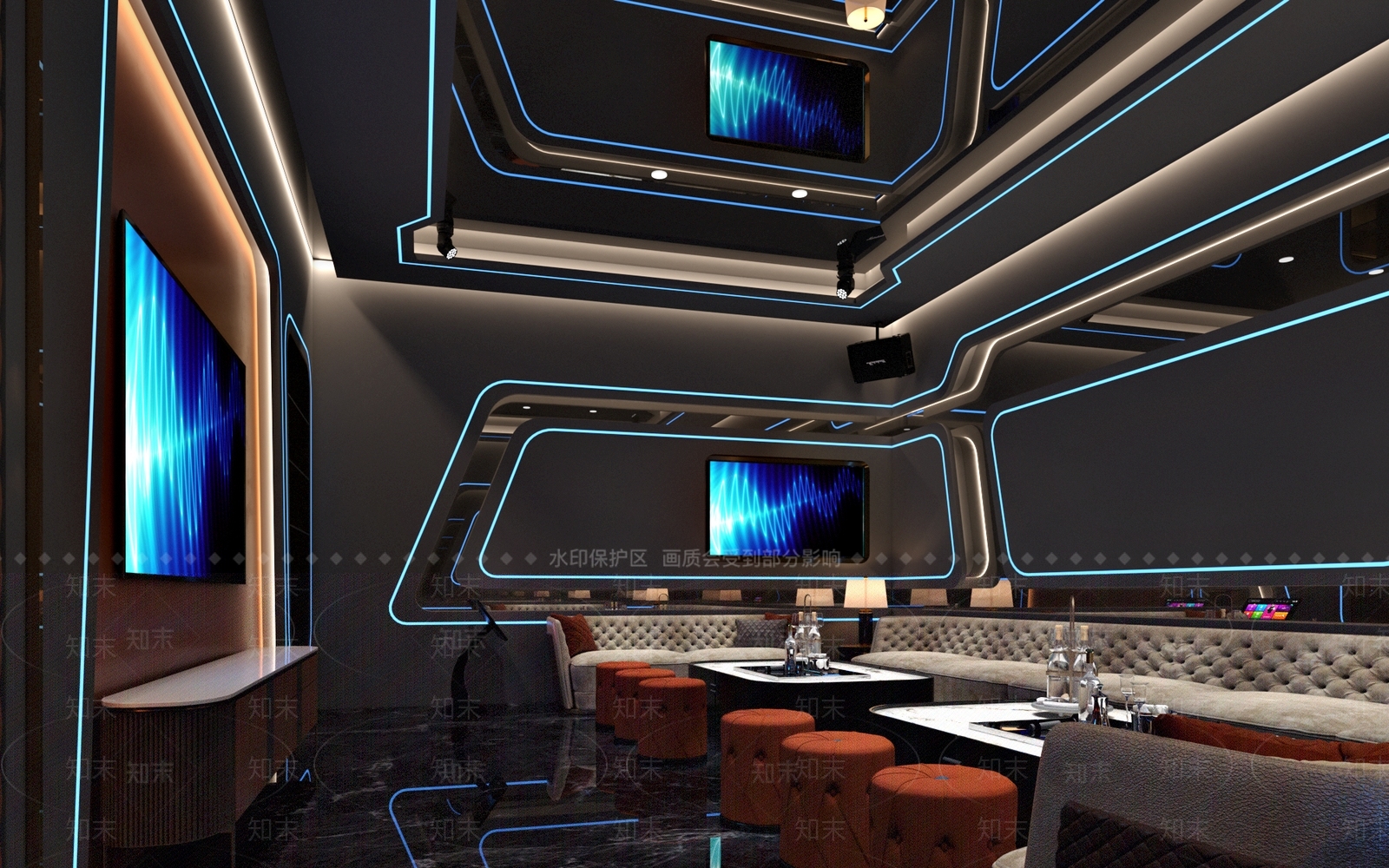 轻奢KTV3D模型下载【ID:1176502244】