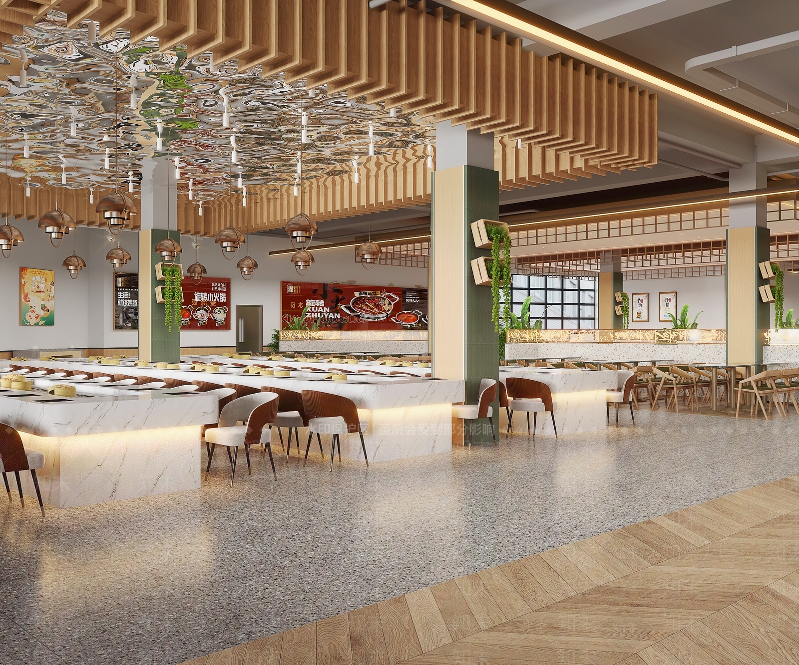 现代食堂3D模型下载【ID:1176503346】