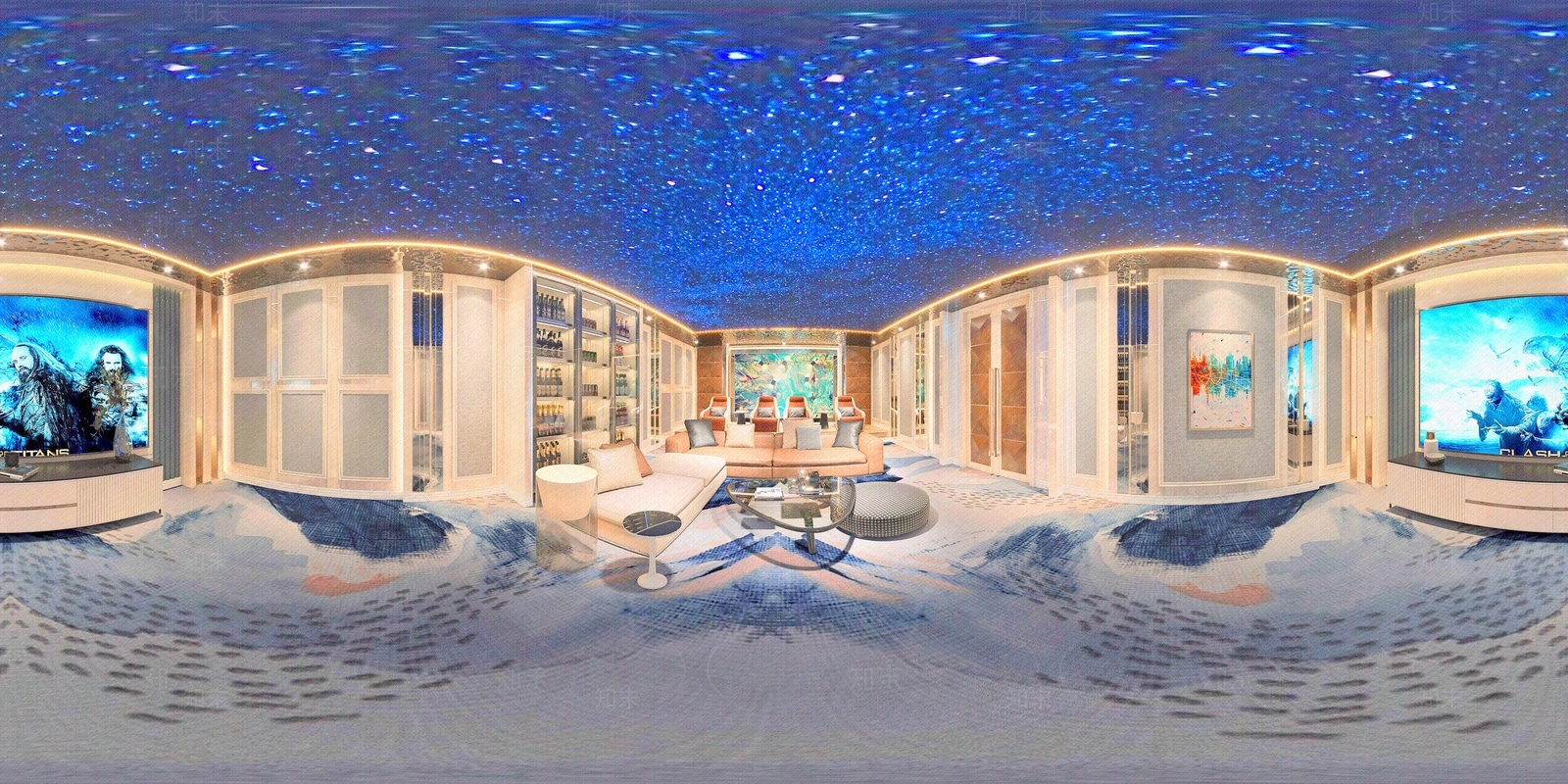 现代新中式室内HDR贴图下载【ID:1176503515】