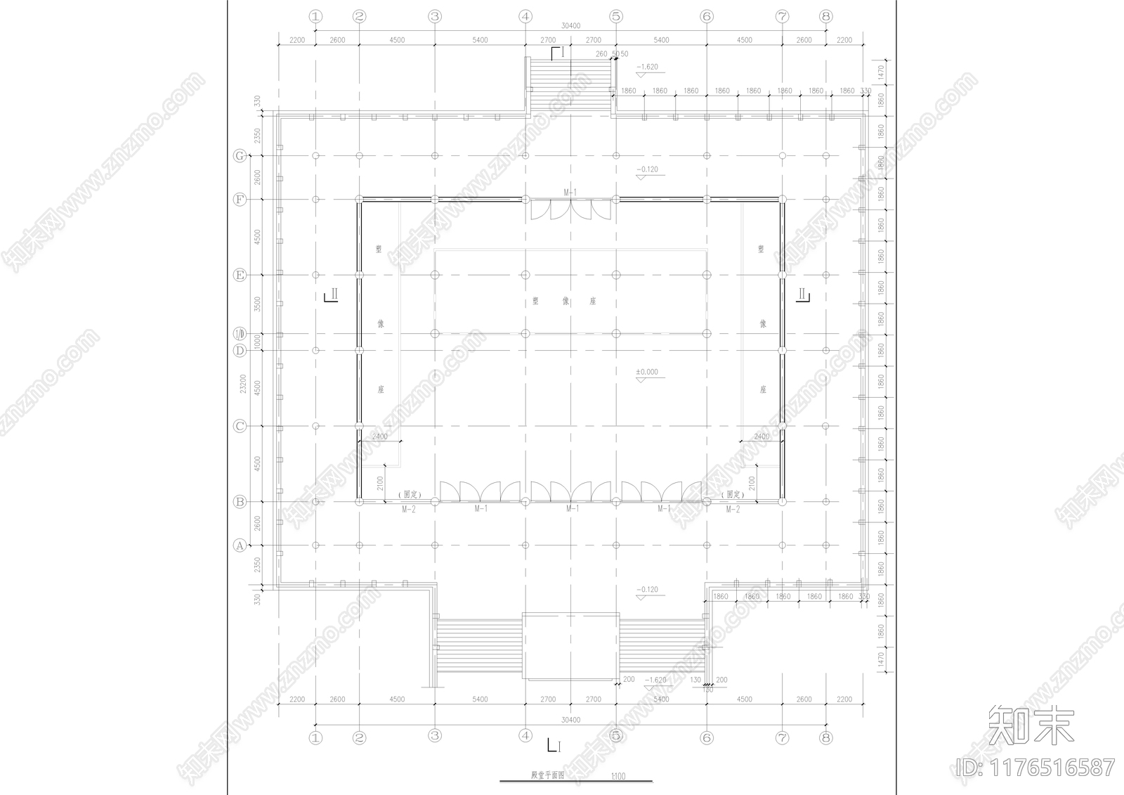 中式古建cad施工图下载【ID:1176516587】