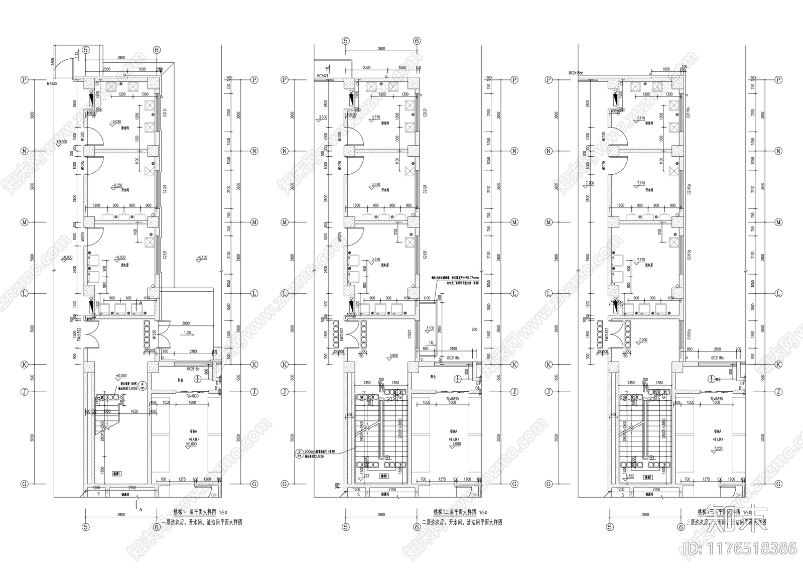 新中式学校建筑cad施工图下载【ID:1176518386】