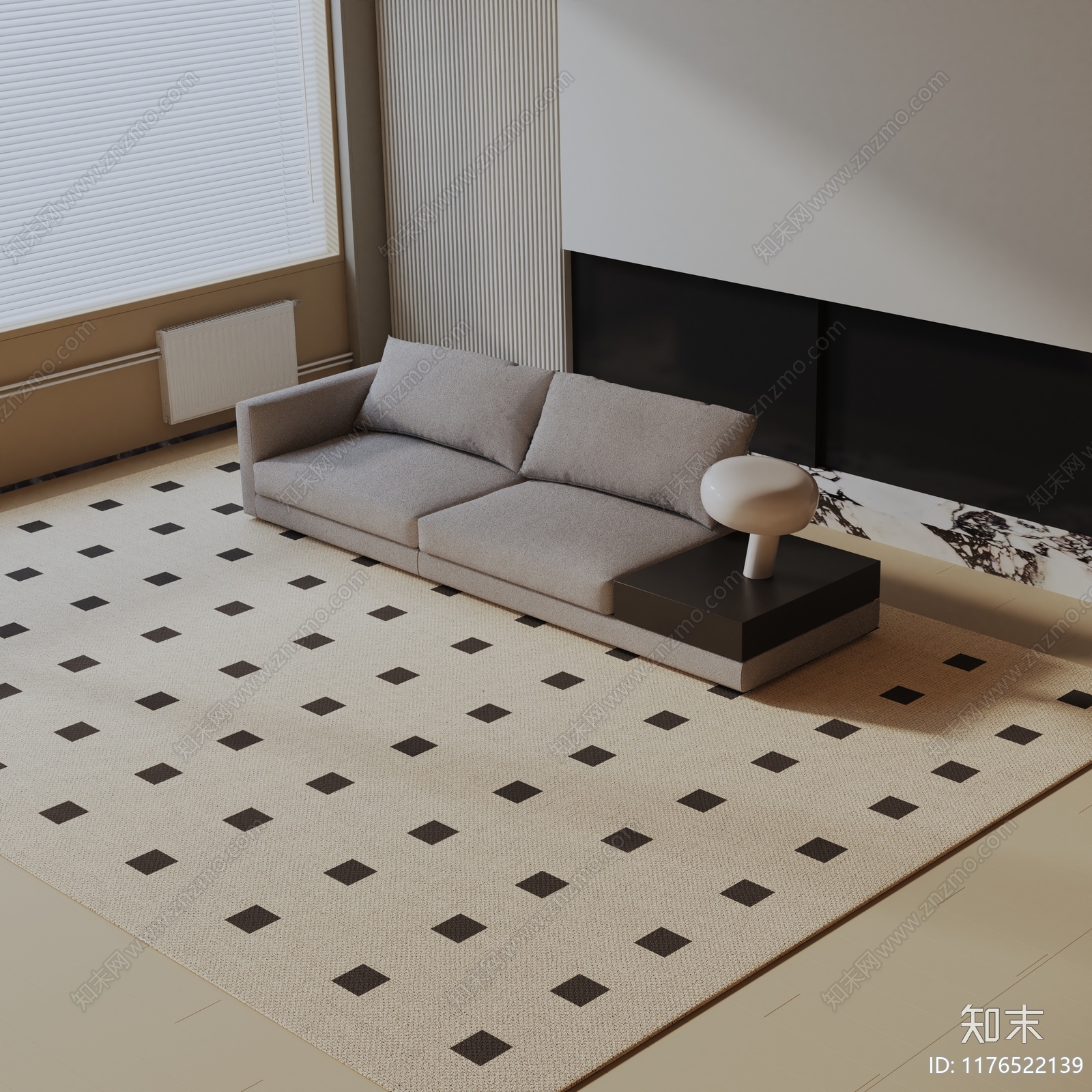 现代三人沙发3D模型下载【ID:1176522139】