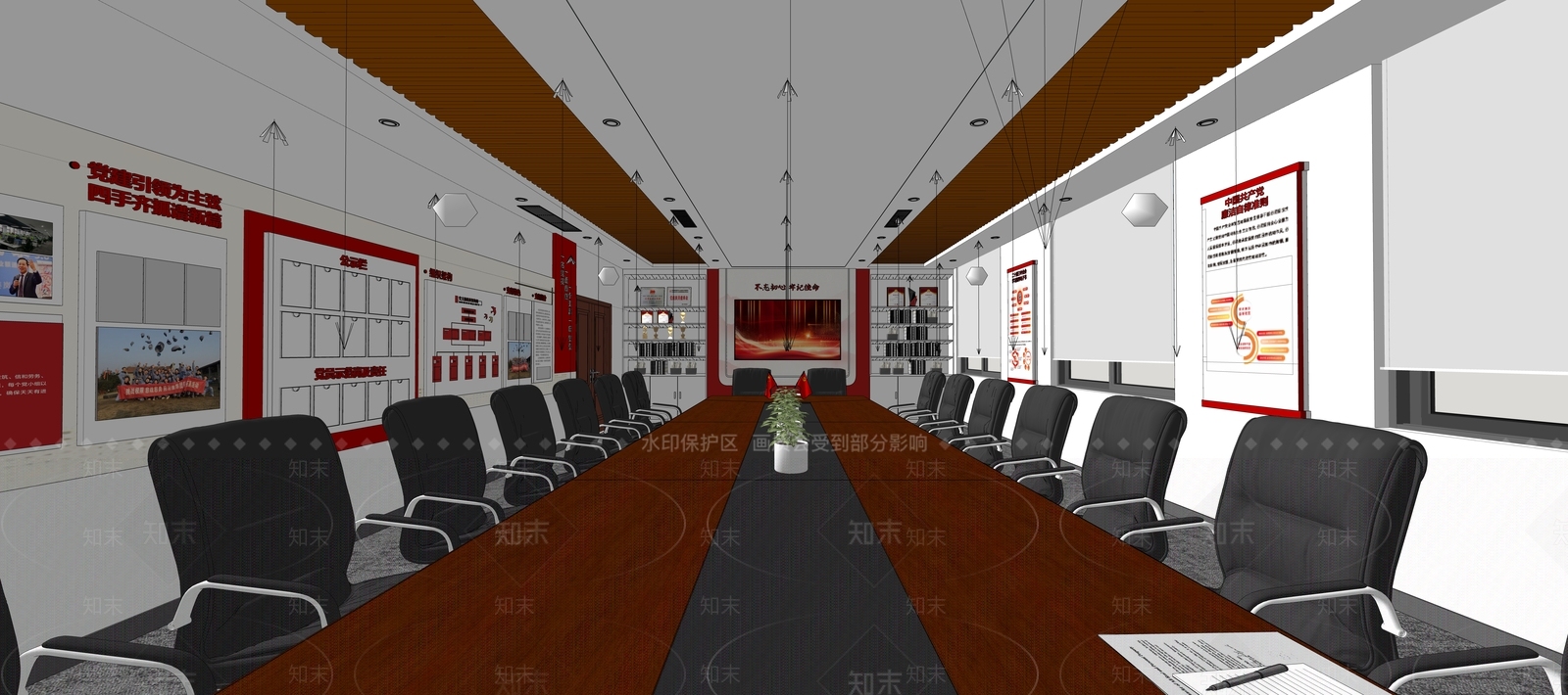 现代会议室SU模型下载【ID:1176525613】