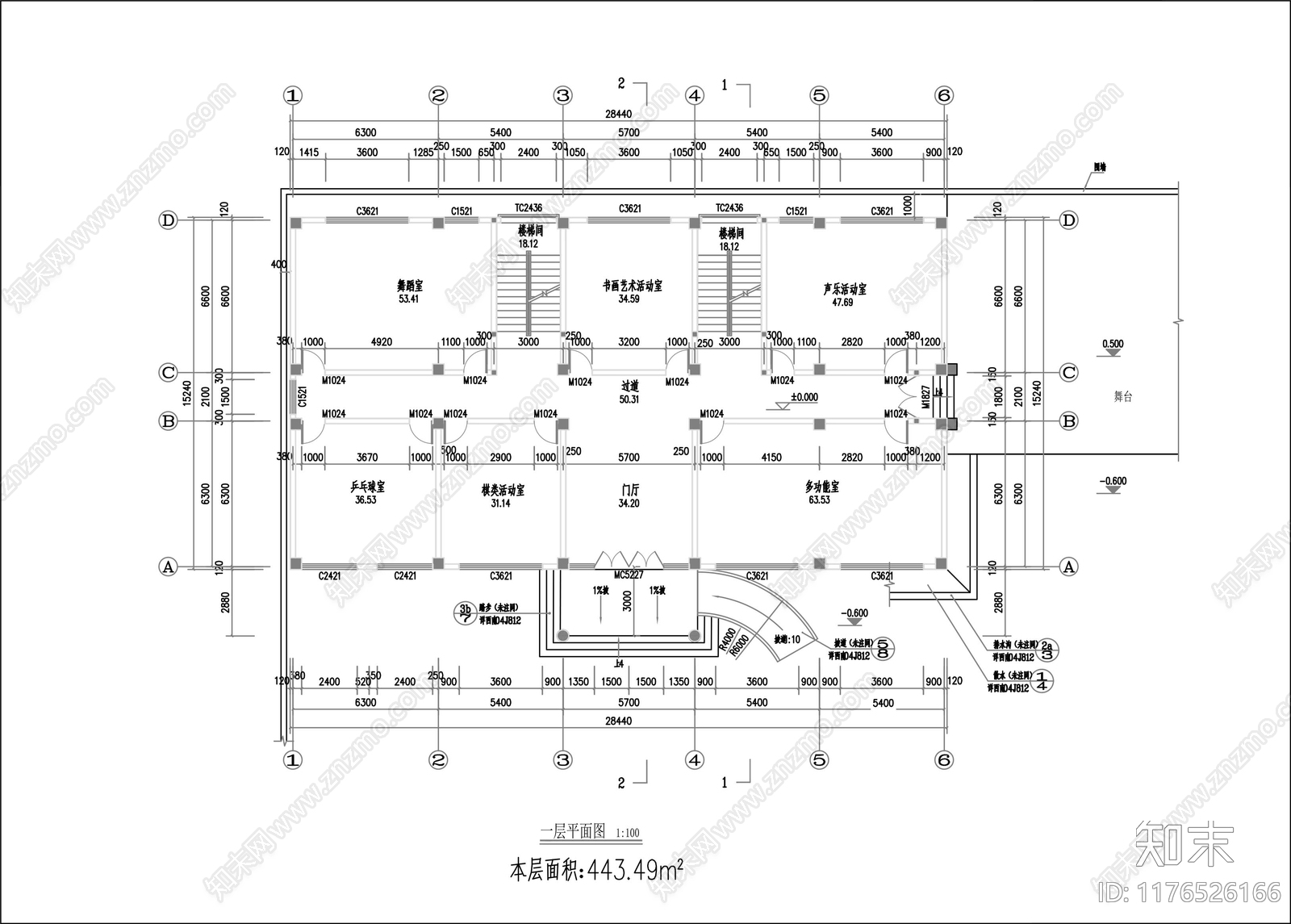 新中式其他文化建筑施工图下载【ID:1176526166】