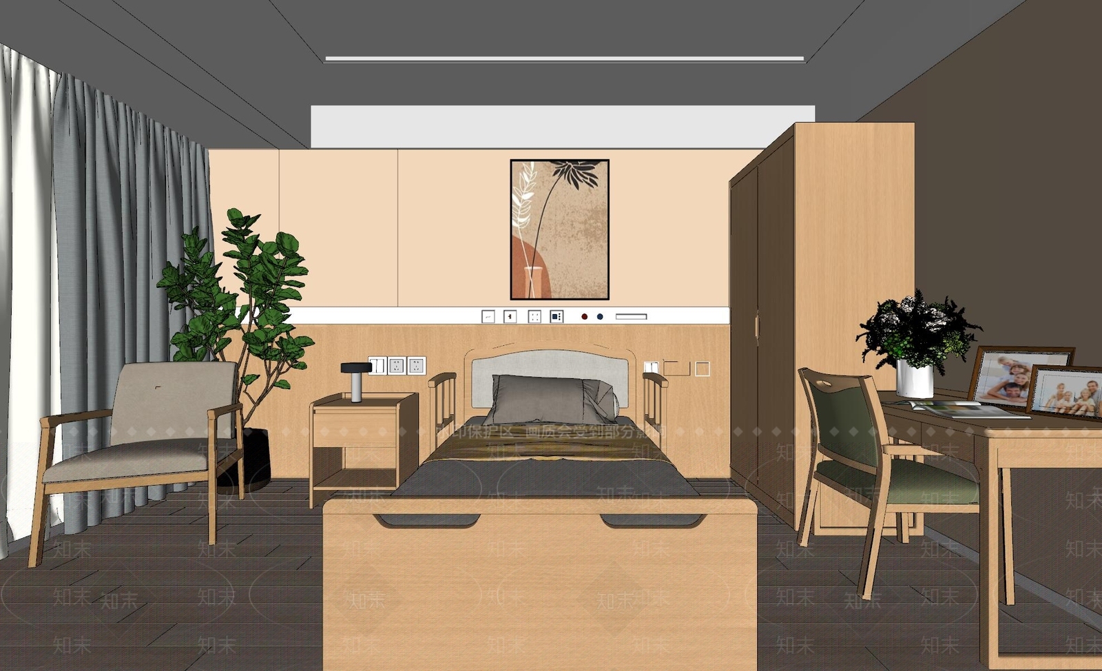 现代医院SU模型下载【ID:1176526993】