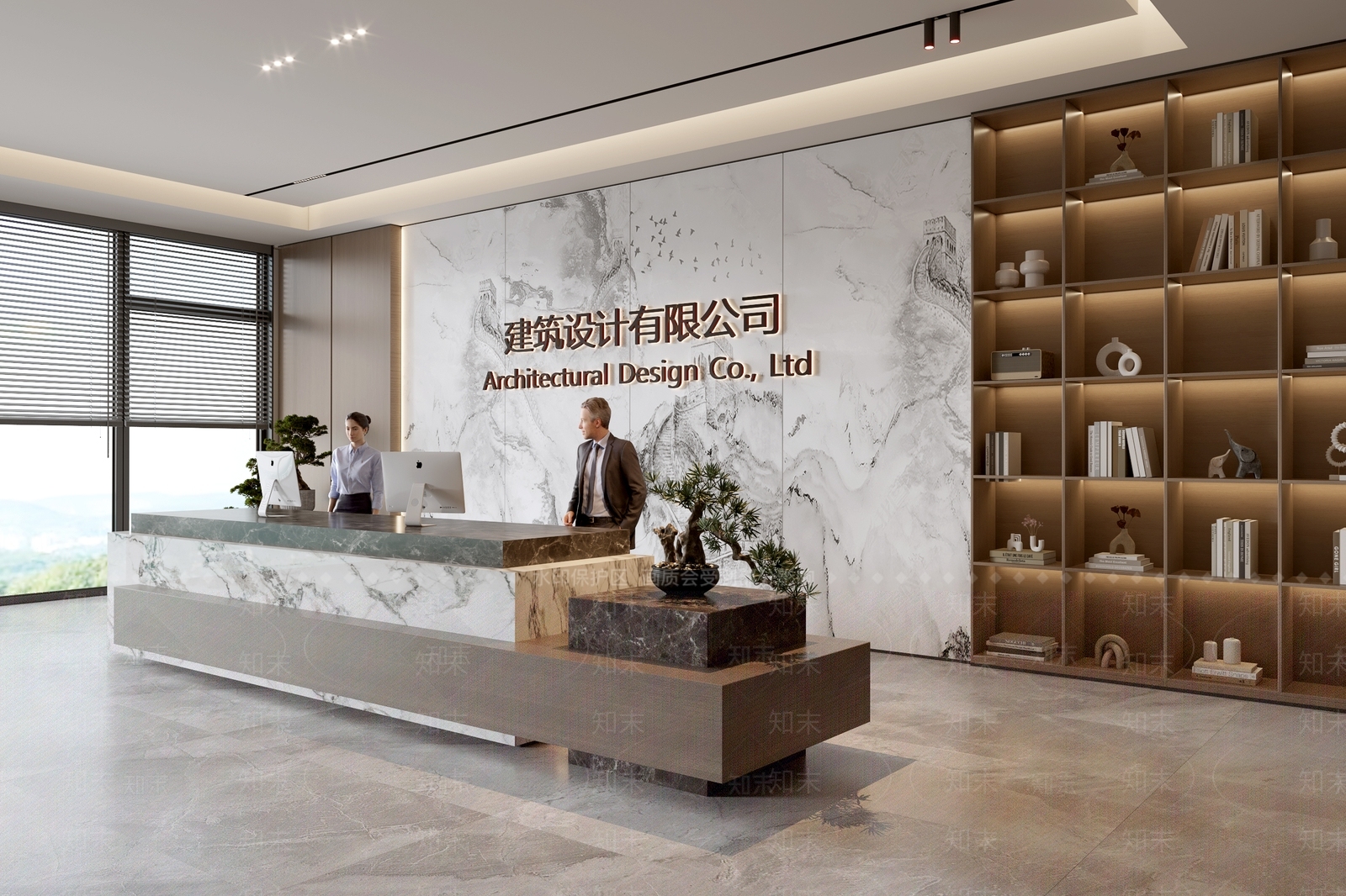 现代轻奢前台3D模型下载【ID:1176527157】