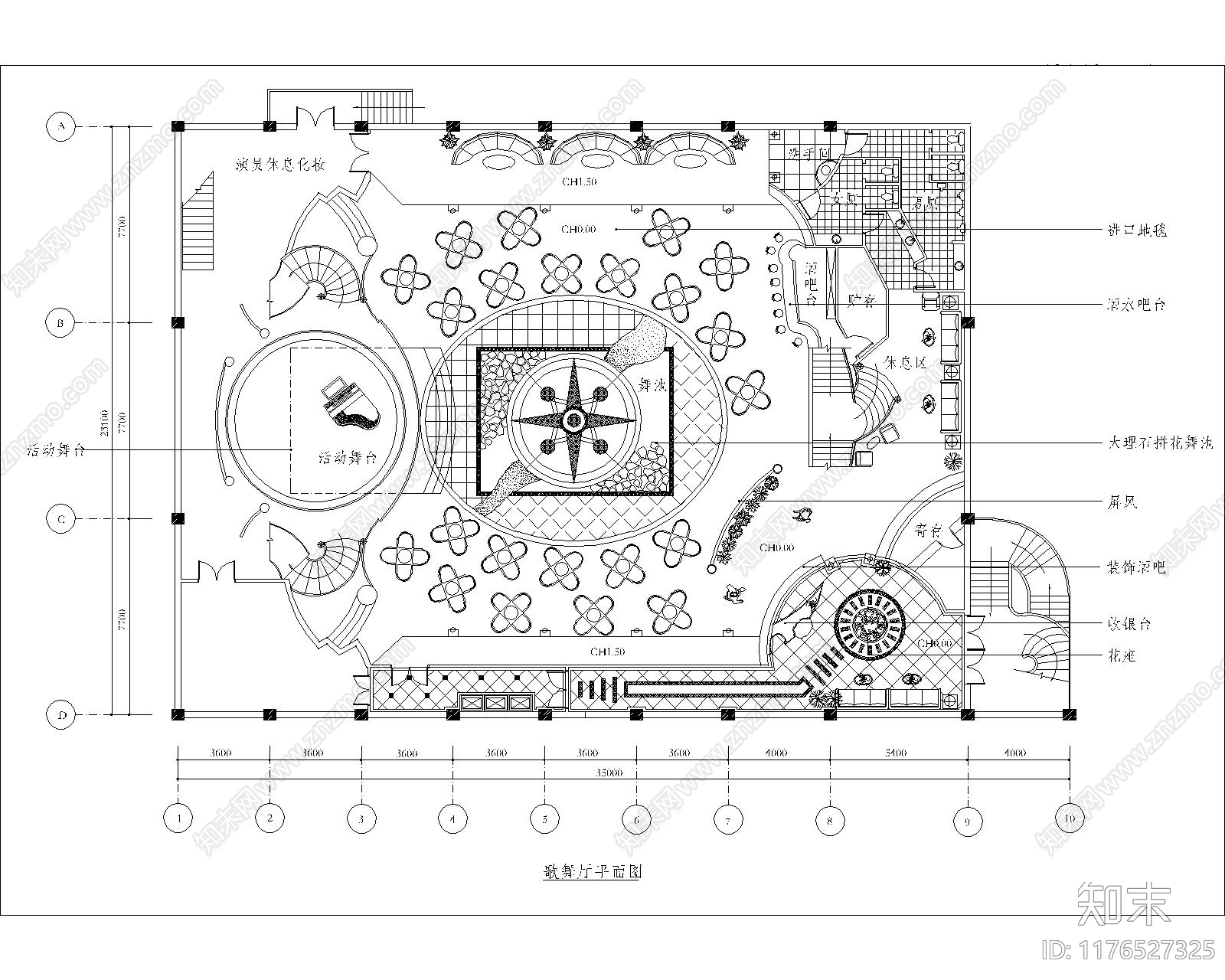 现代其他休闲娱乐空间cad施工图下载【ID:1176527325】