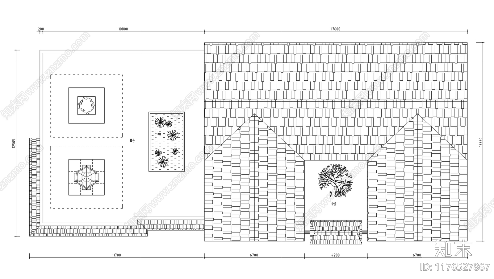 现代新中式别墅建筑cad施工图下载【ID:1176527867】