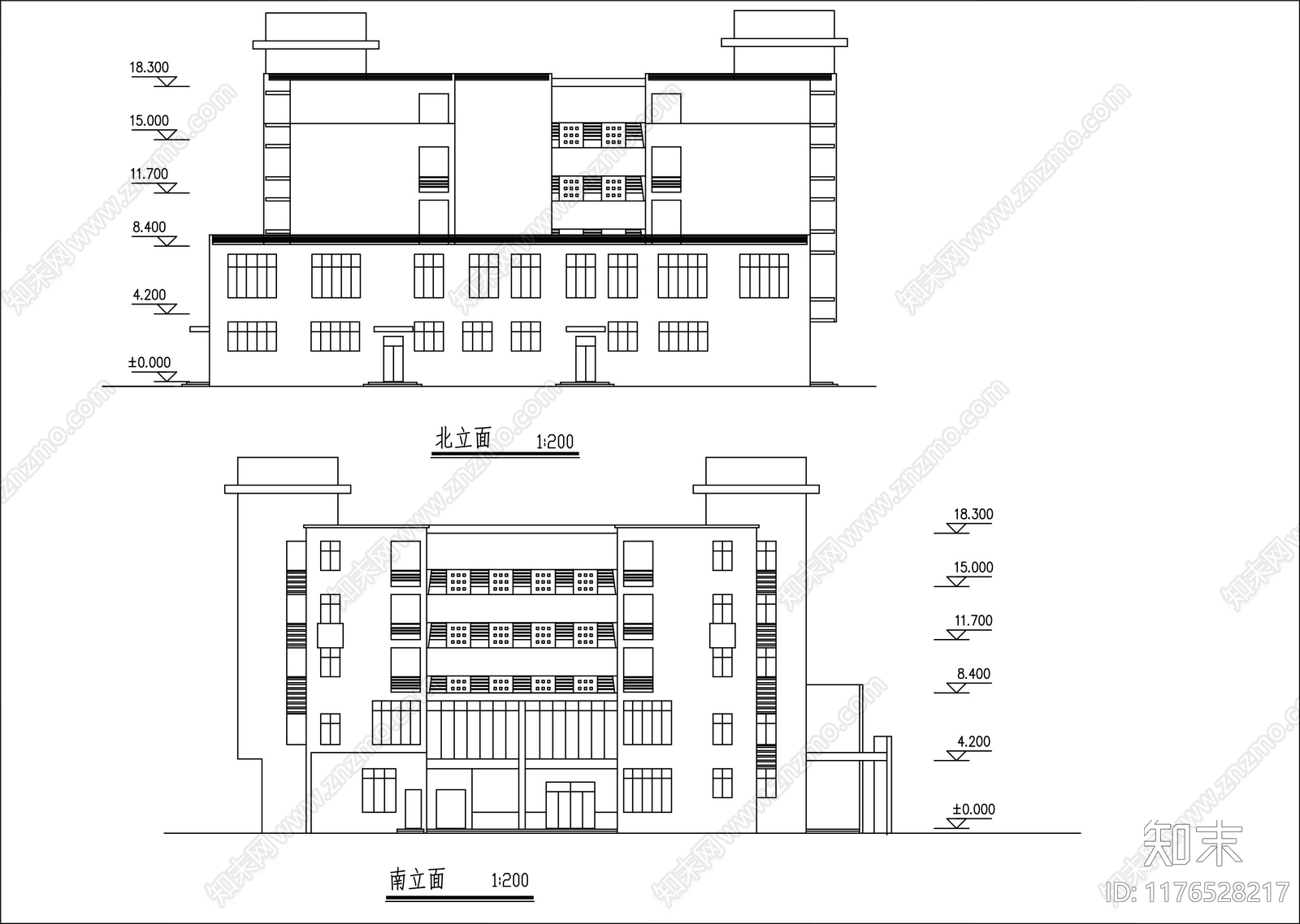 现代学校建筑cad施工图下载【ID:1176528217】