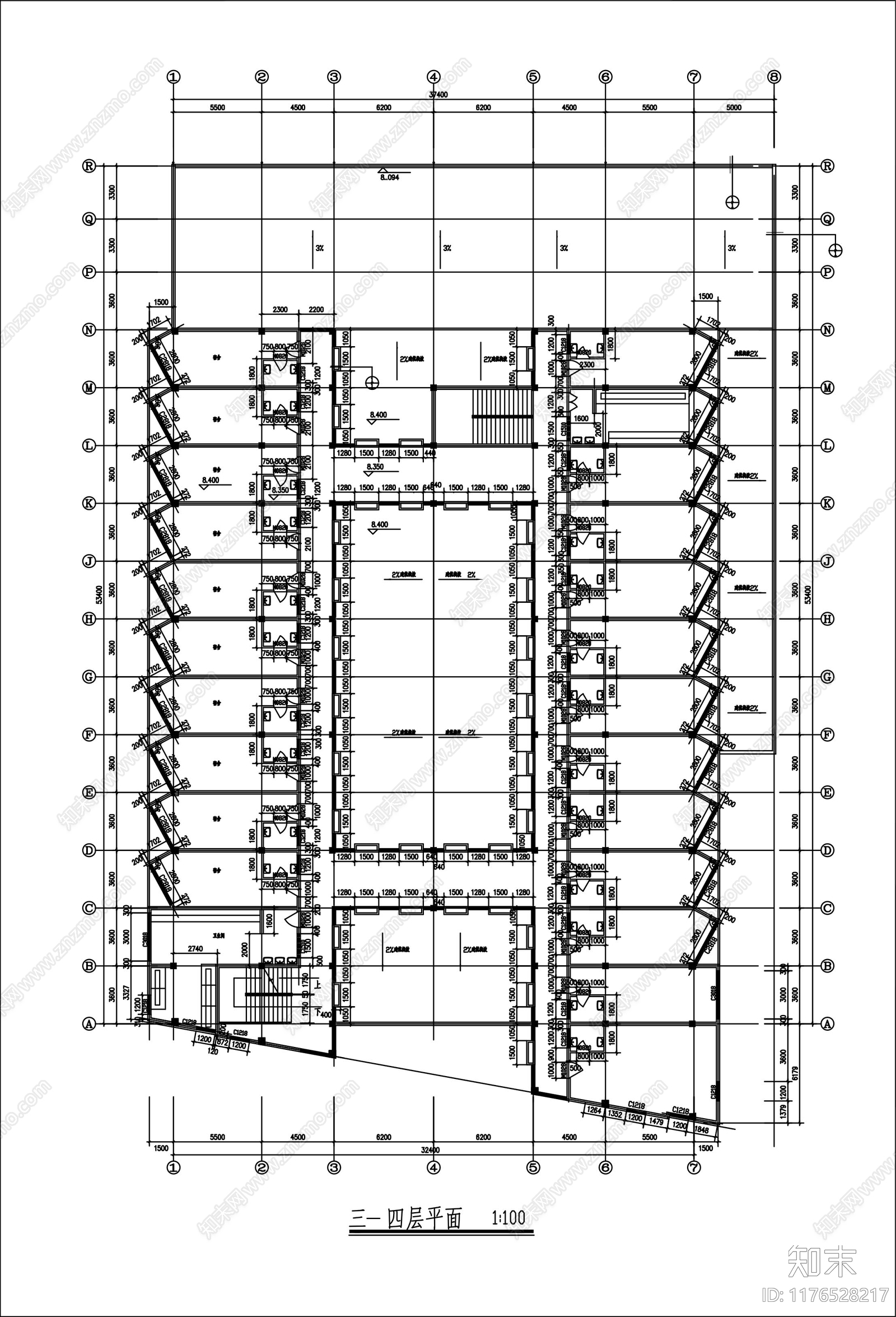 现代学校建筑cad施工图下载【ID:1176528217】